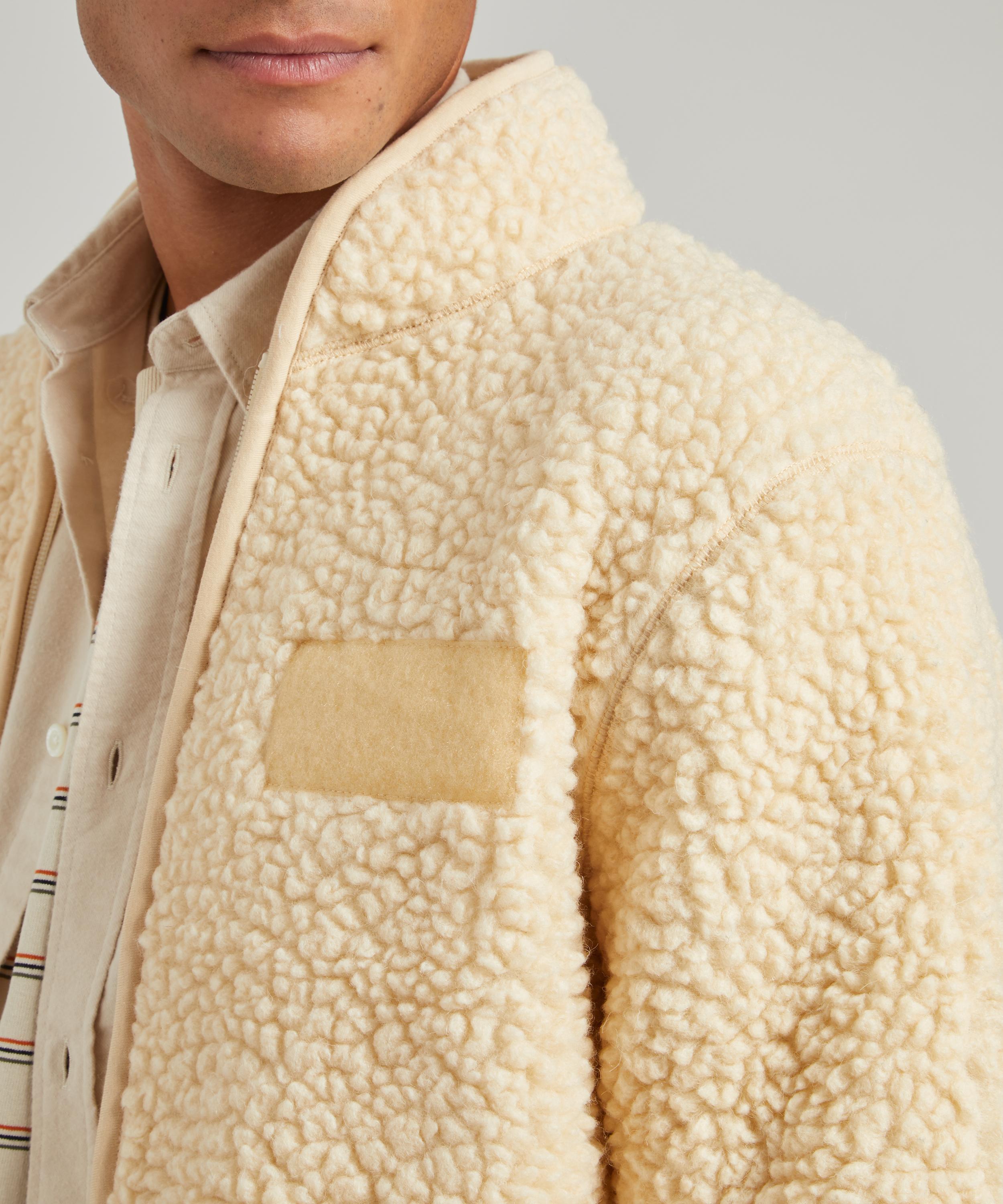 Nn07 Mort 3443 Wool Blend Sherpa Fleece Jacket In Natural For Men Lyst