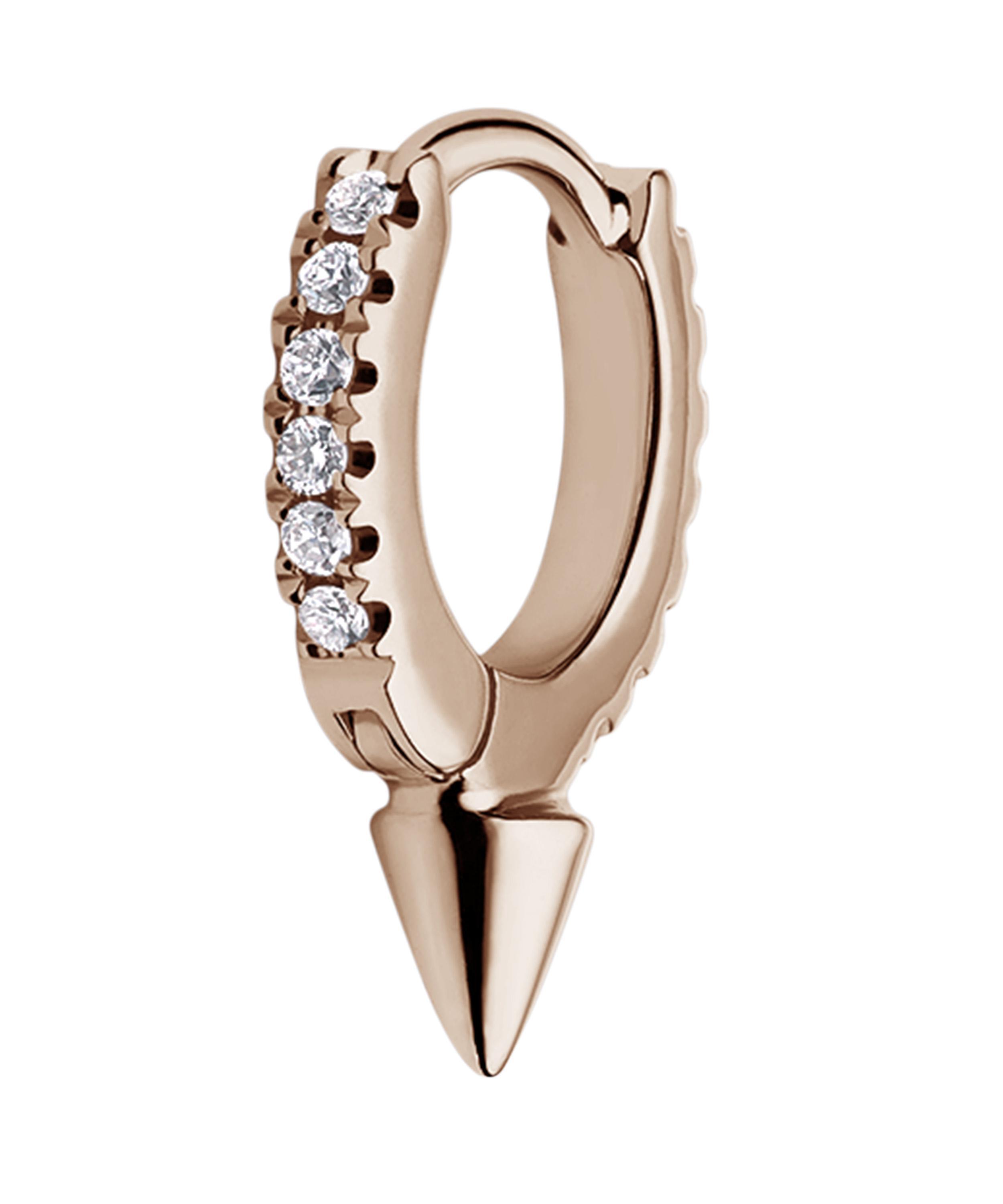 Maria Tash 1/4" Single Spike Diamond Eternity Hoop Earring - Lyst