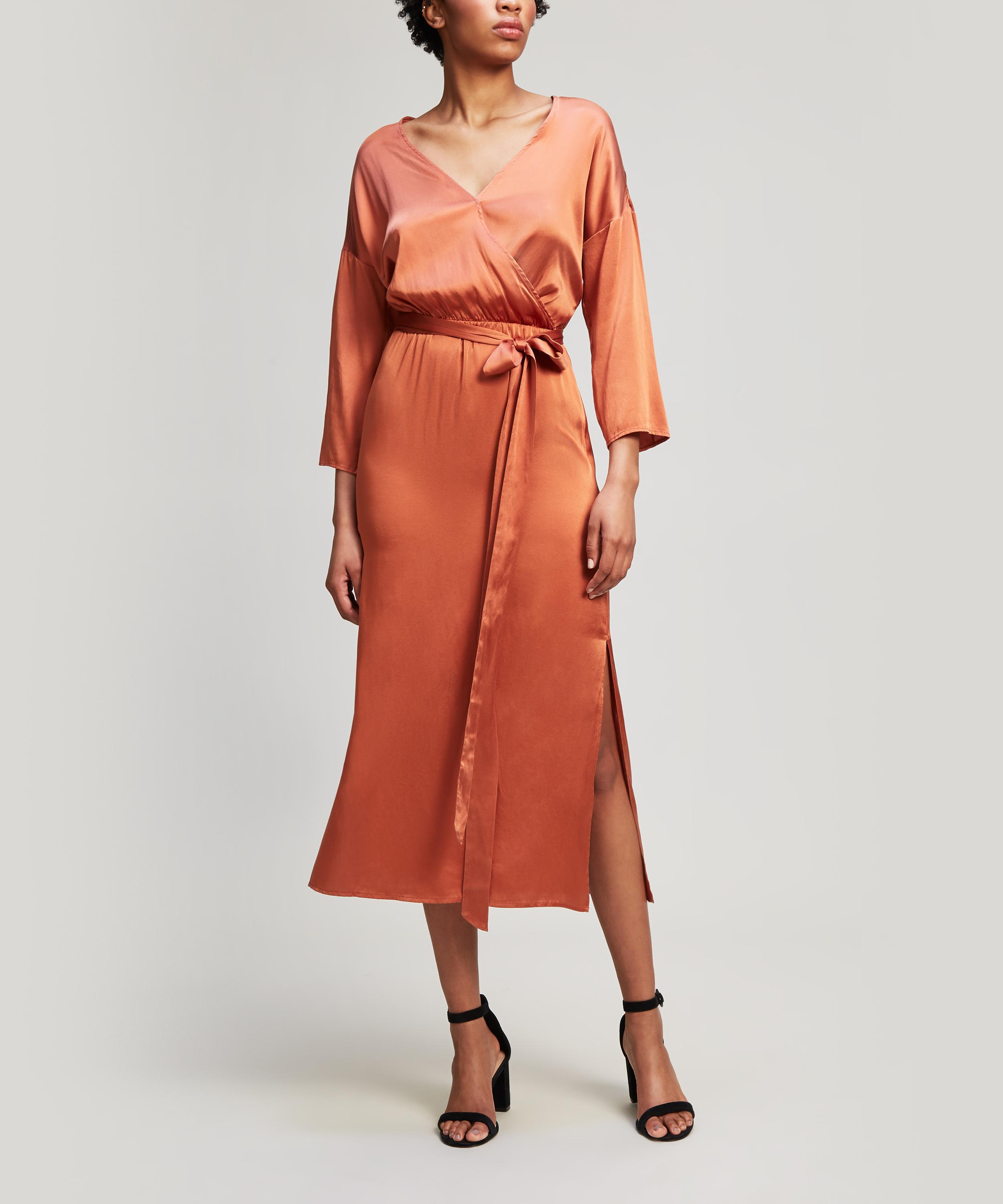 Paloma Wool Silk Leonor Wrap Midi-dress ...