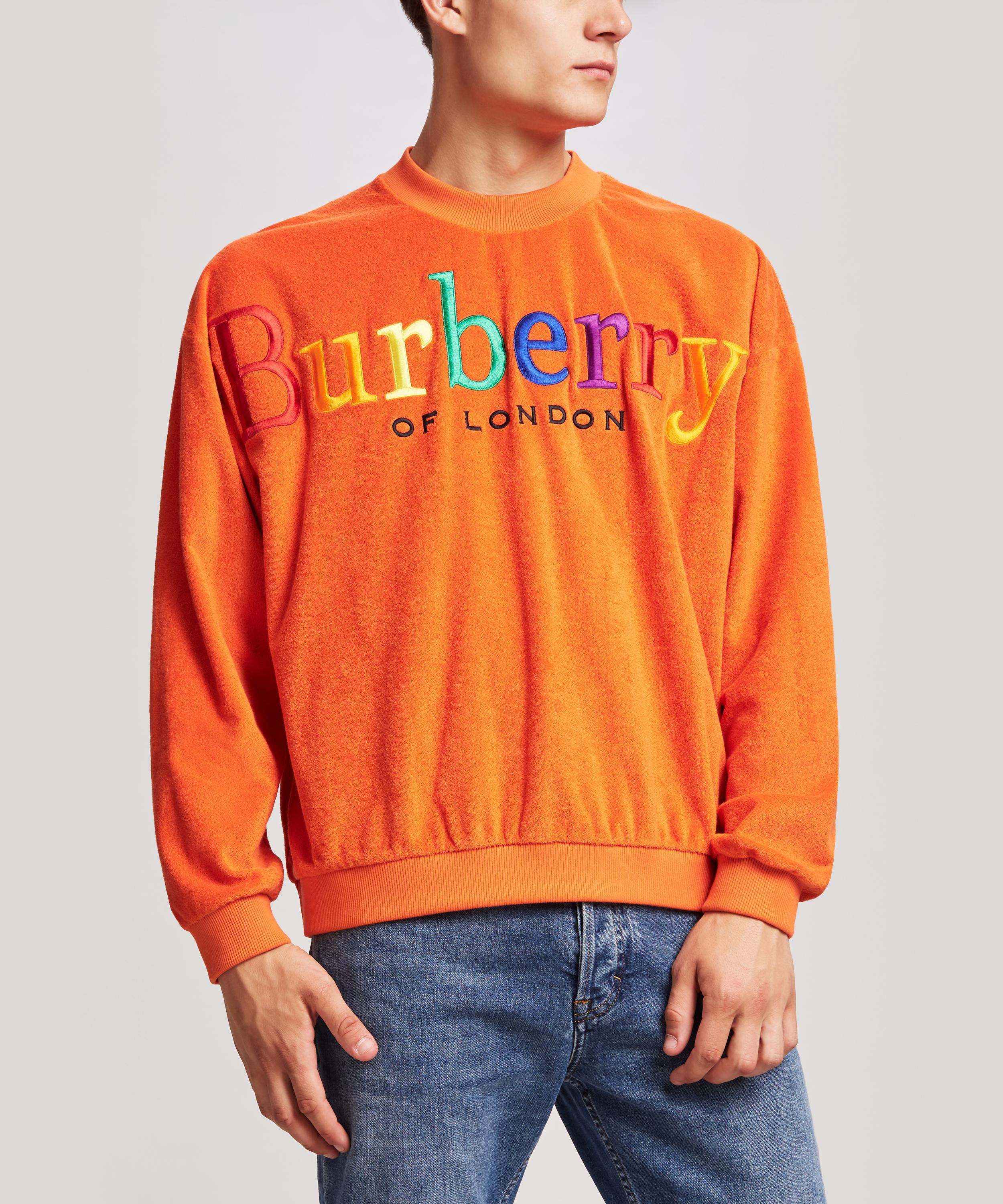 Burberry Rainbow Logo French Terry Sweatshirt in Tangerine (Orange) for Men  | Lyst Canada