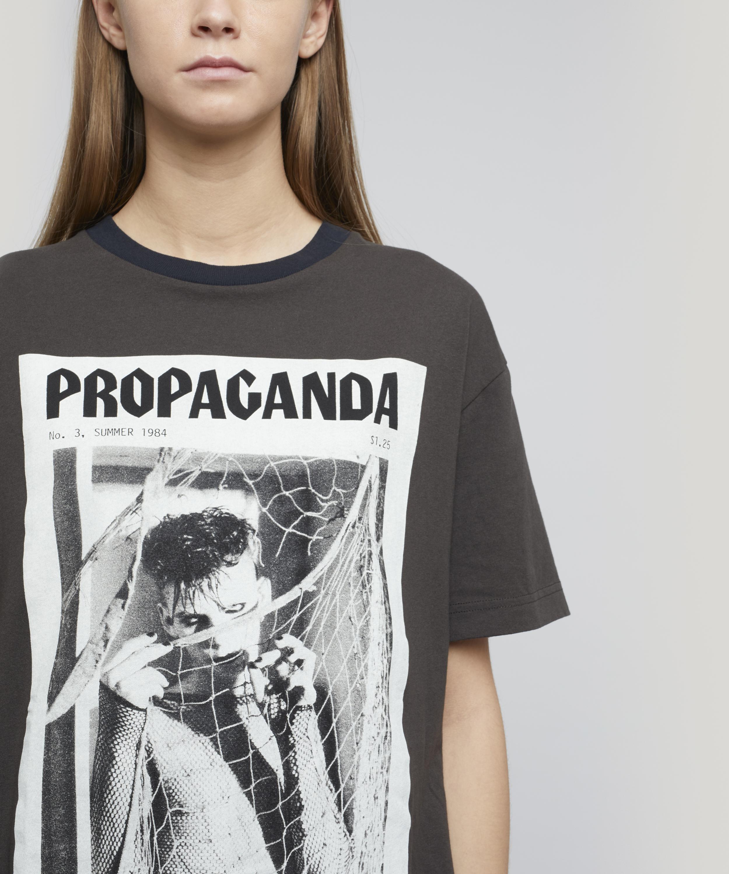 Acne Studios Cotton Propaganda Print T-shirt in Faded Black (Black) - Lyst