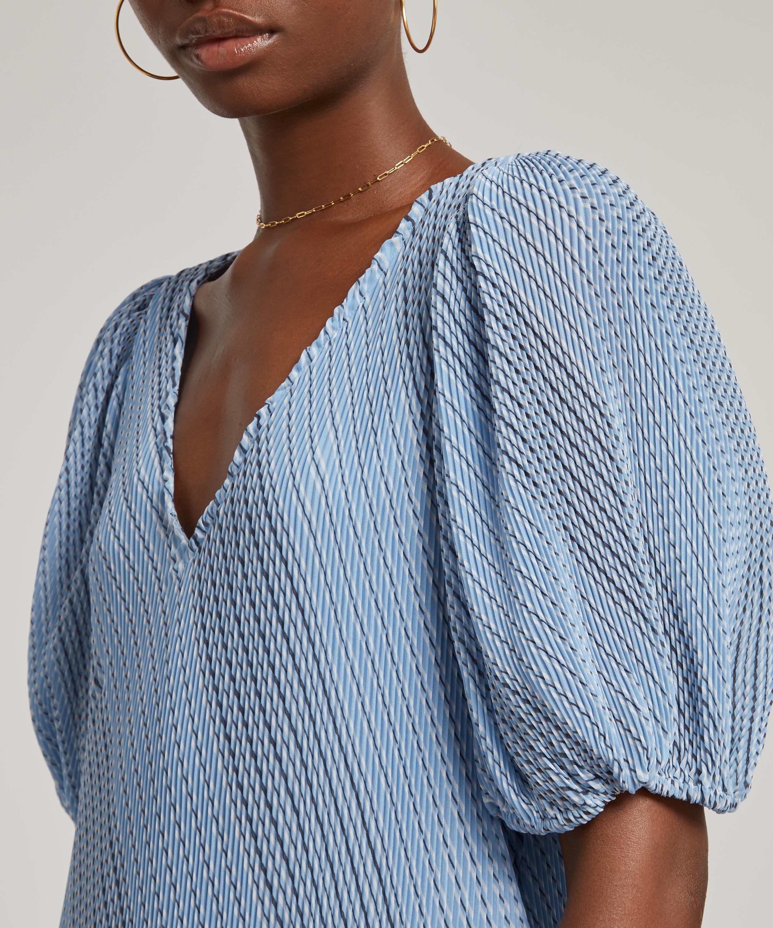 Synthetic Pleated Georgette Midi-dress 