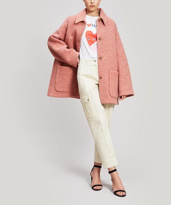 wool blend short coat