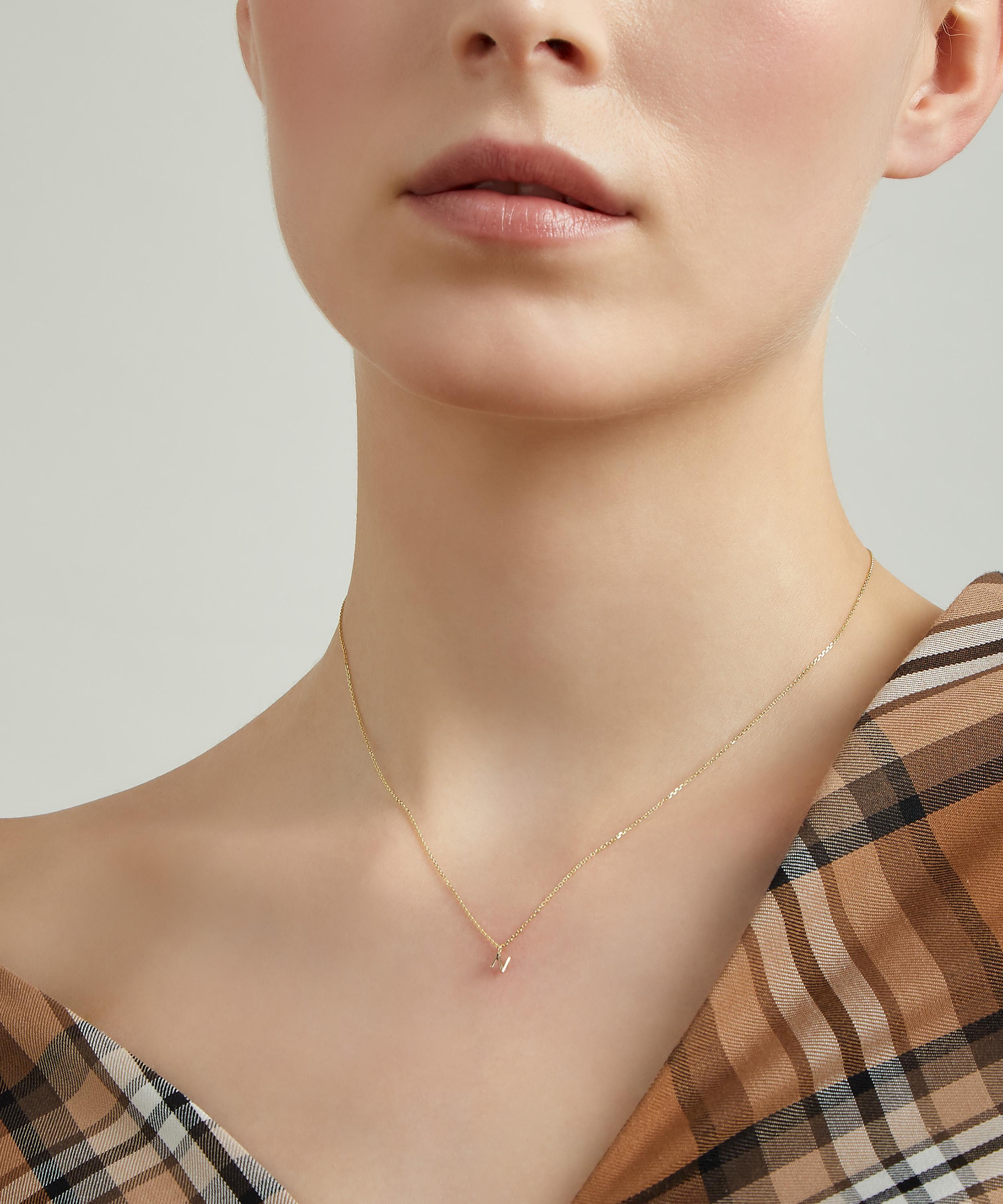 Aurum and grey initial best sale necklace