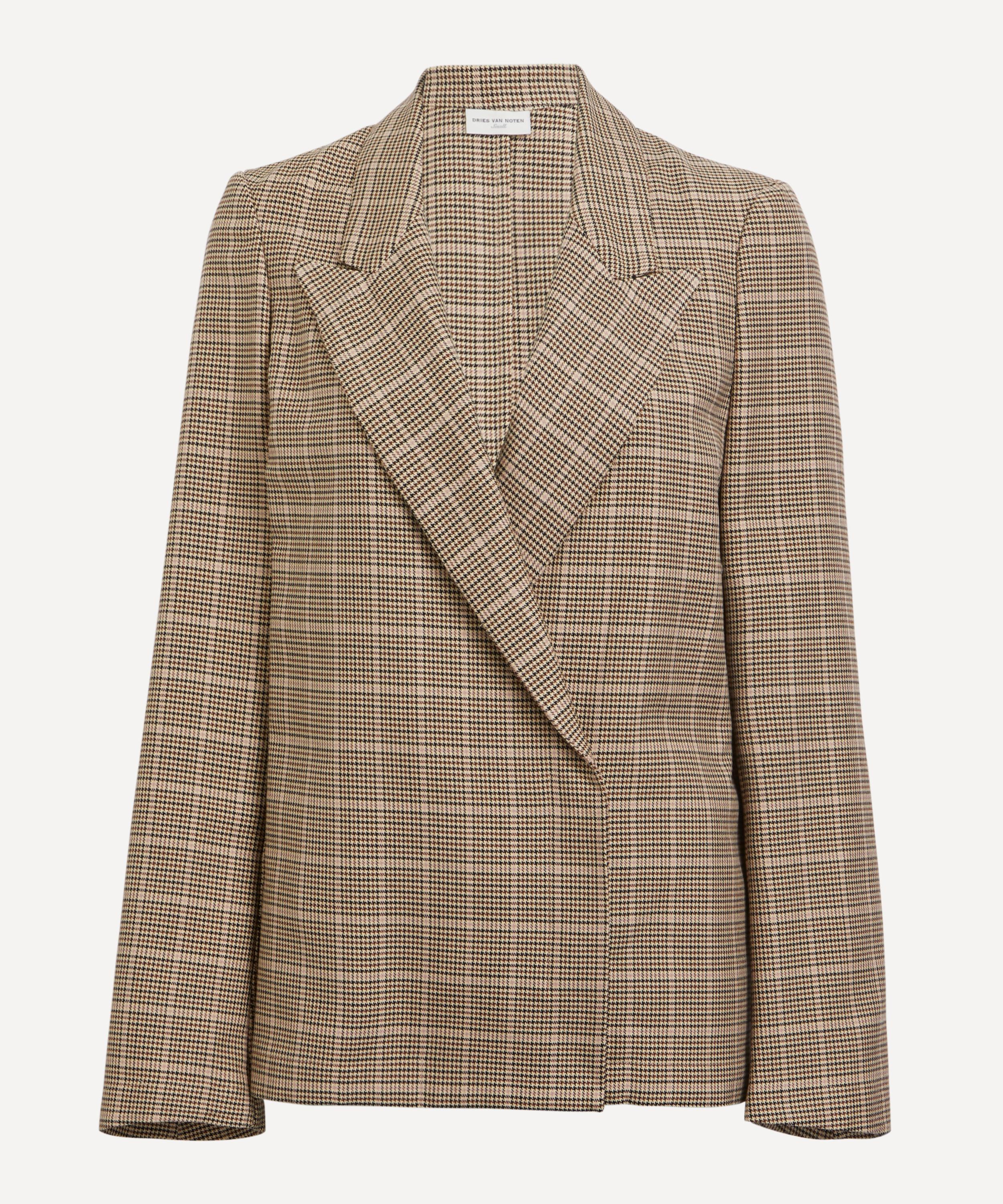 Dries van noten plaid coat clearance