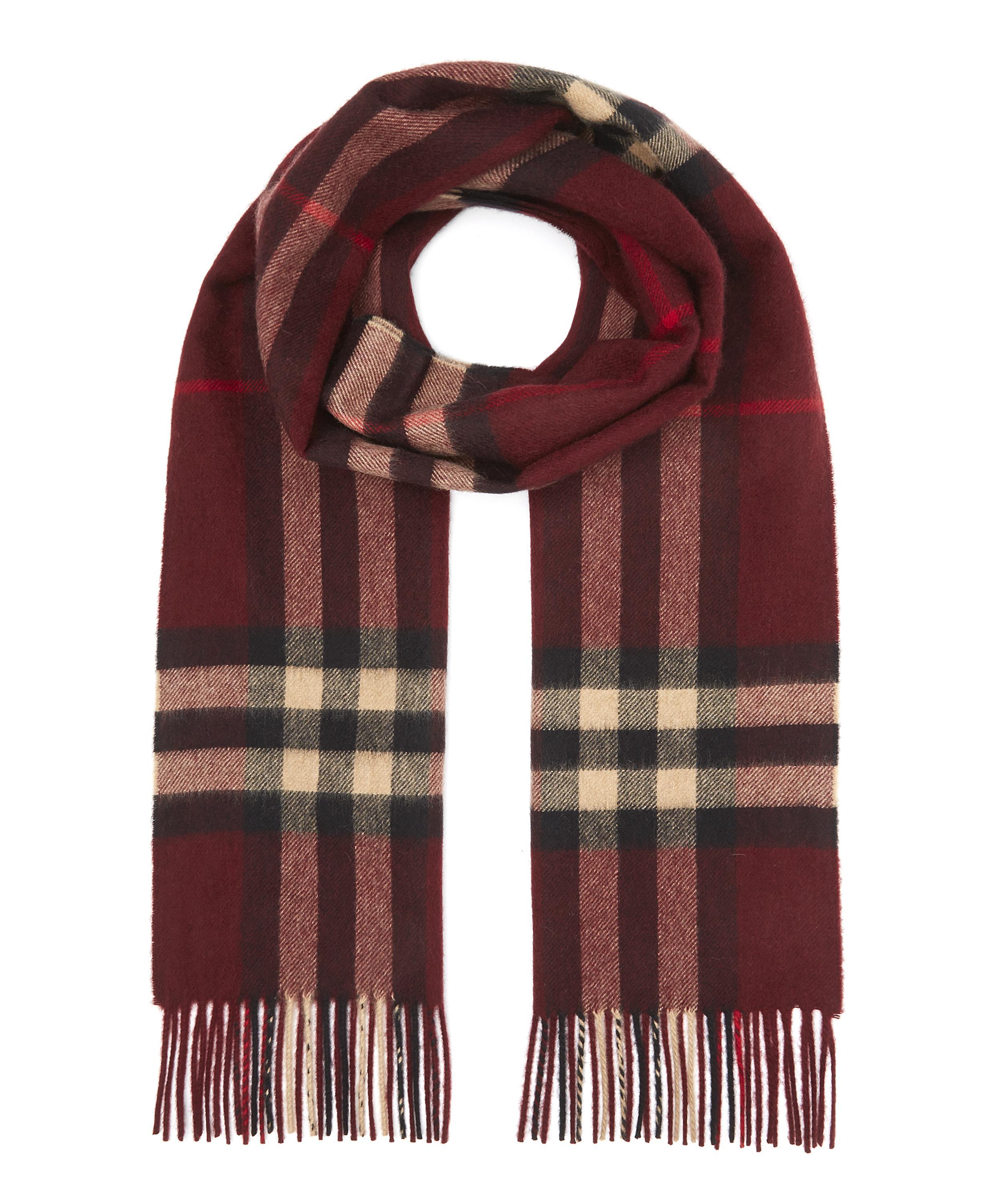 Lyst - Burberry Giant Icon Check Cashmere Scarf in Red for Men
