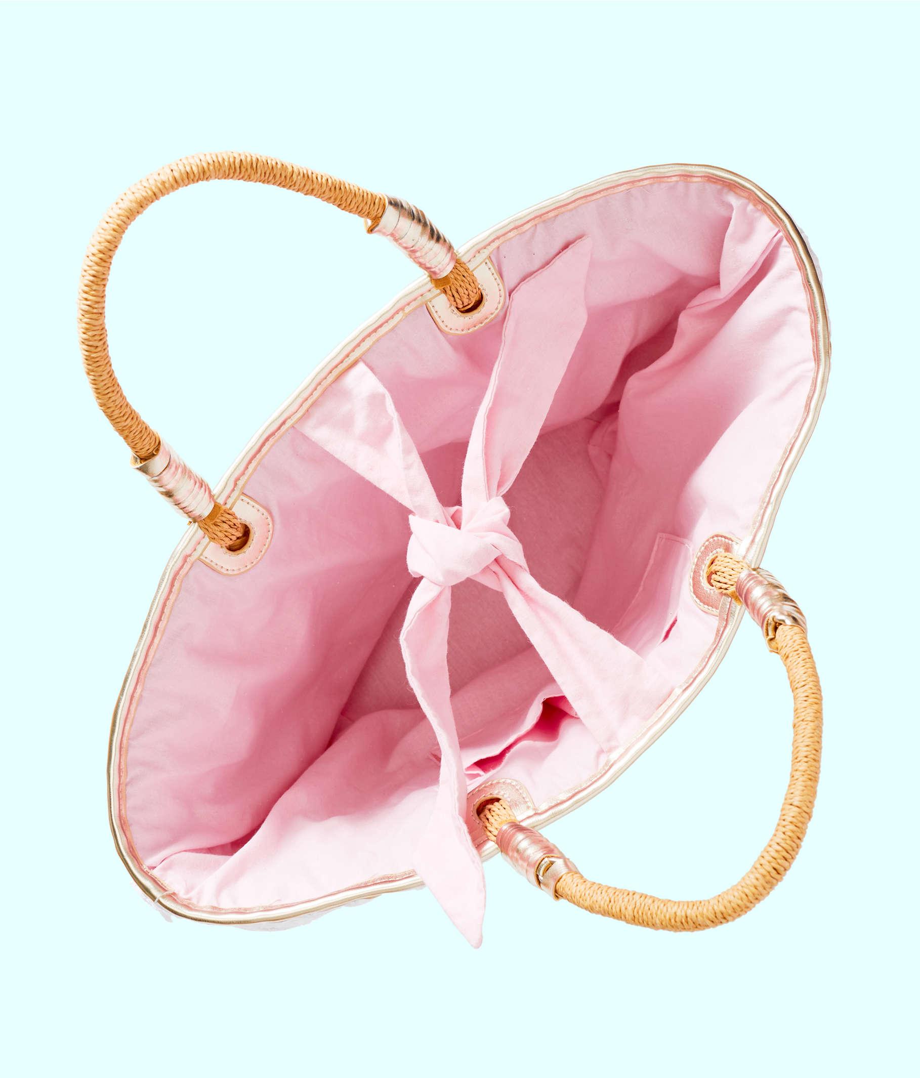 lilly pulitzer straw tote