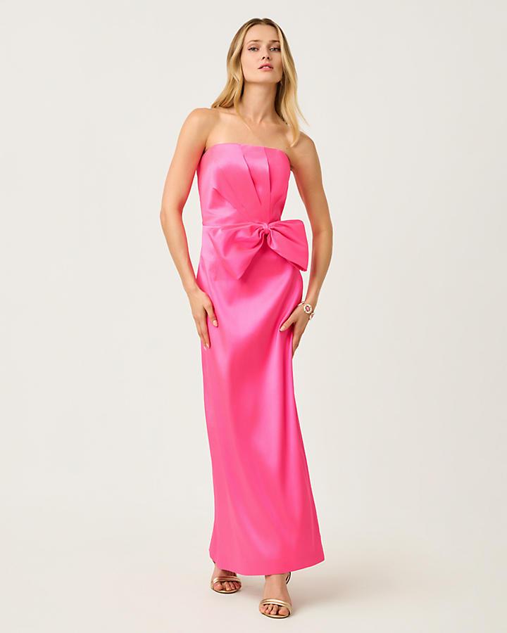 slim fit dress slacks Lilly Pulitzer Ollie 3/4 Sleeve Maxi Polo Noir – Fenwick Float-ors main image 1