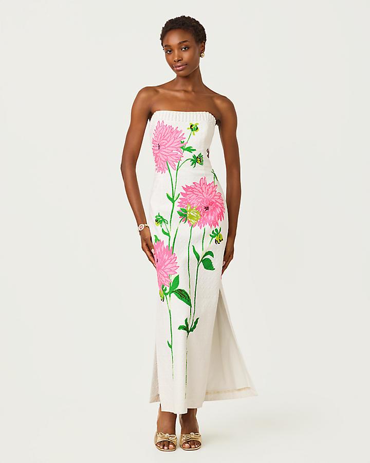 lilly pulitzer one shoulder maxi dress New Lilly Pulitzer Zelalynn One Shoulder AbacoBlue Maxi Dress 8