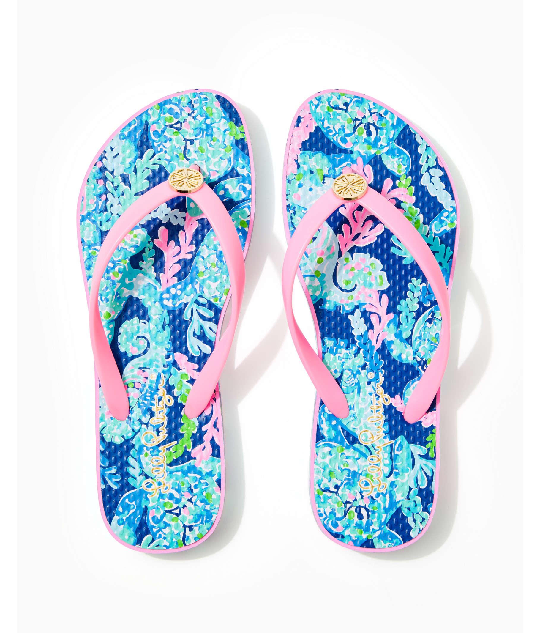 Lilly Pulitzer Pool Flip Flop in Blue - Lyst
