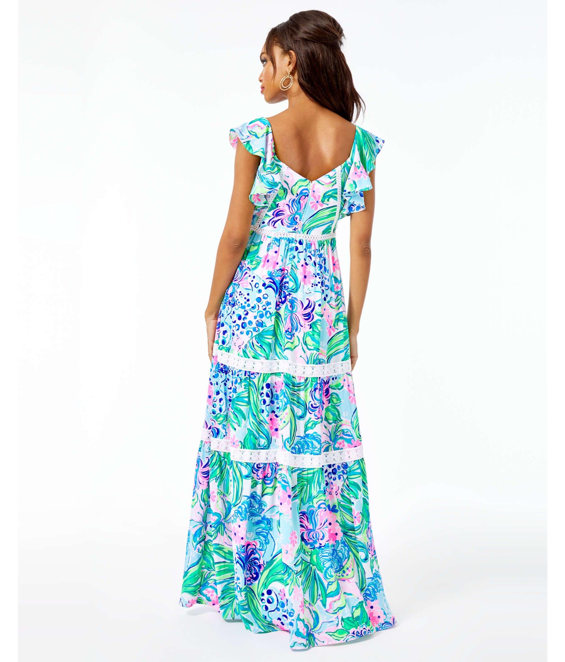 Lilly Pulitzer Ivie Maxi Dress In Blue Lyst