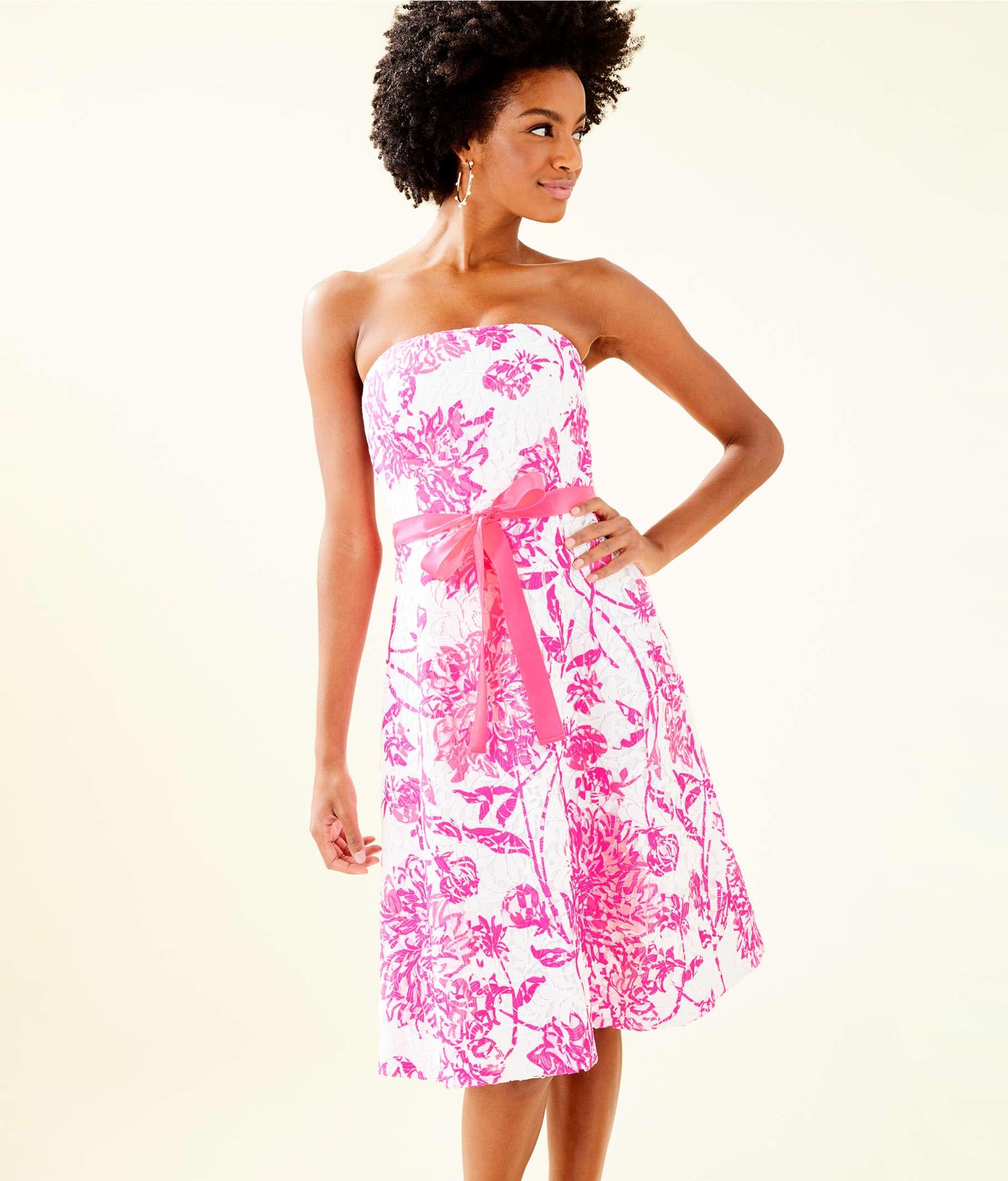 Lilly Pulitzer Lace Sienna Strapless Dress - Lyst