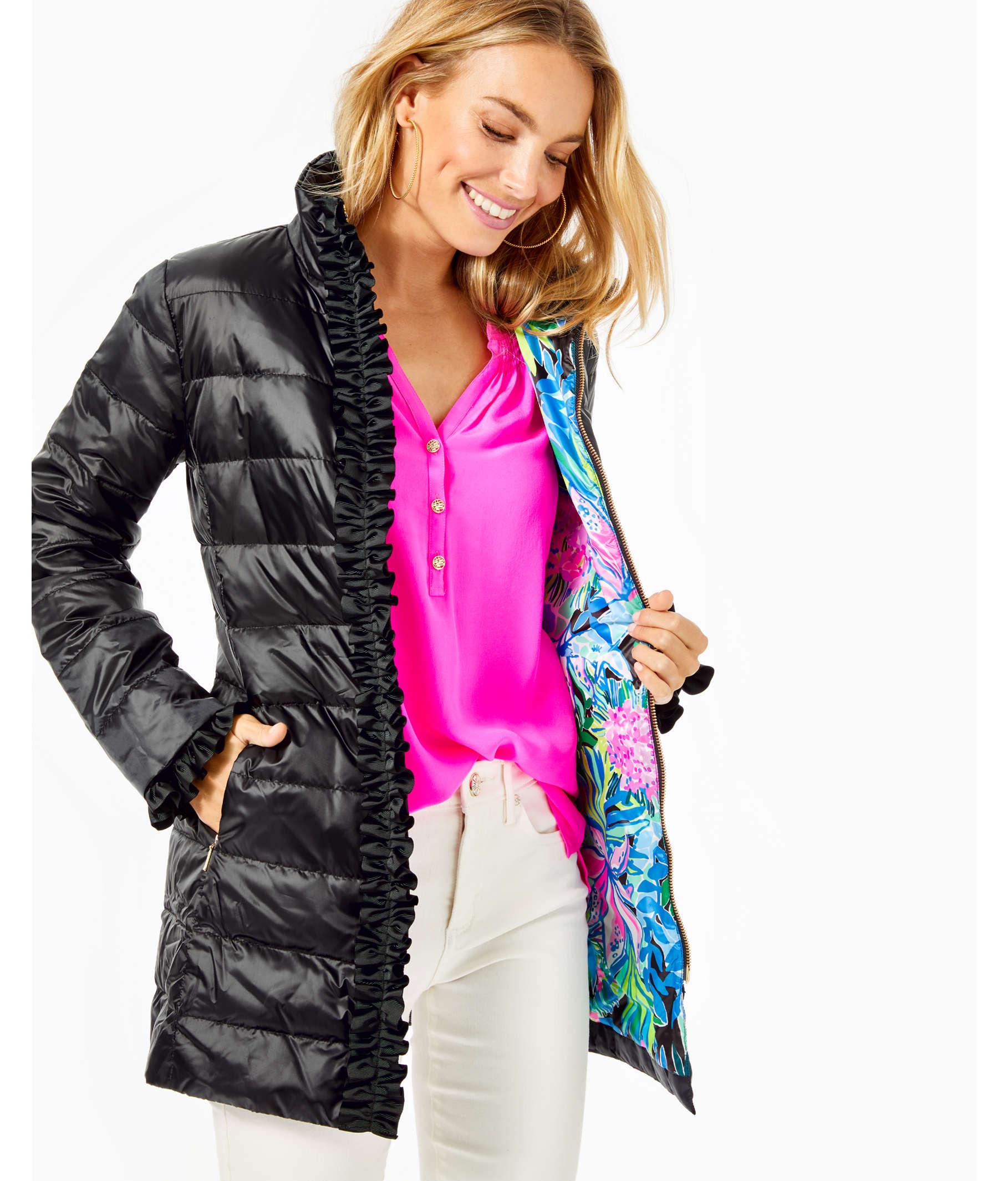 lilly pulitzer white puffer vest