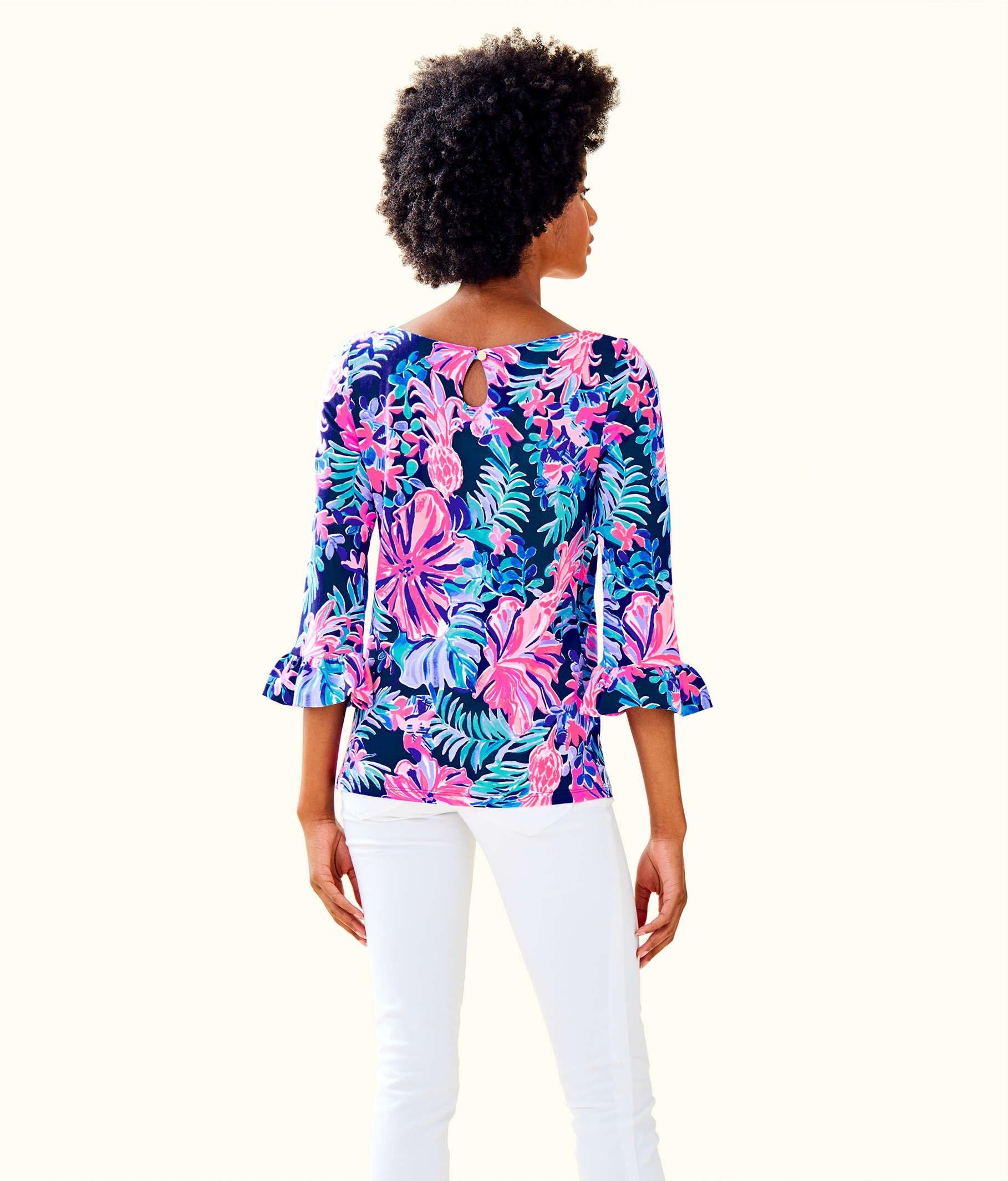 lilly pulitzer waverly ruffle top
