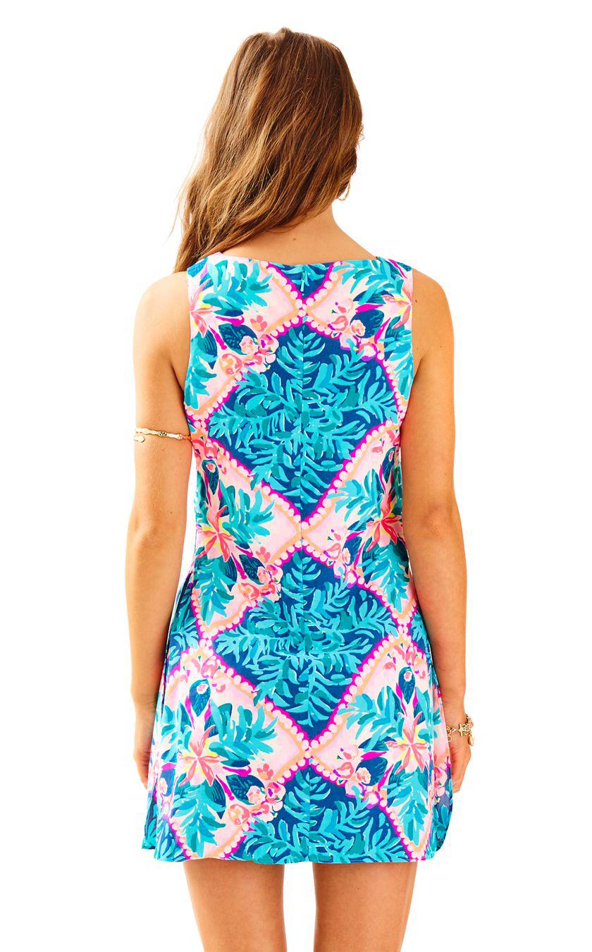 Lilly Pulitzer Womens Tanya Romper Seaside Aqua Coconut Cove Engineered 0