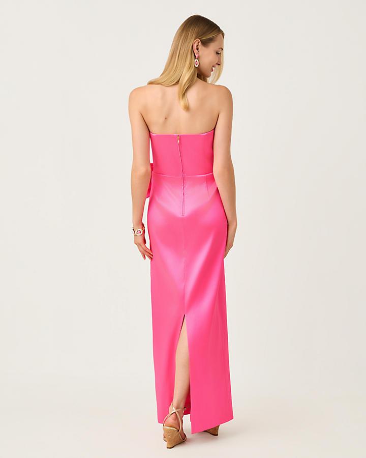 lilly pulitzer pink strapless dress Noa Maxi - Starlight Navy In All Her Glory a stunning piece that embodies contemporary elegance Lilly Pulitzer Blue/ Pink Print