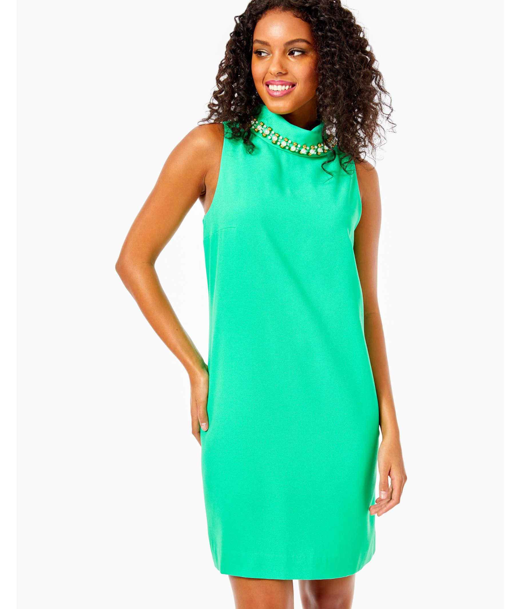 Lilly Pulitzer Portia Beaded Soft Shift Dress In Green Lyst