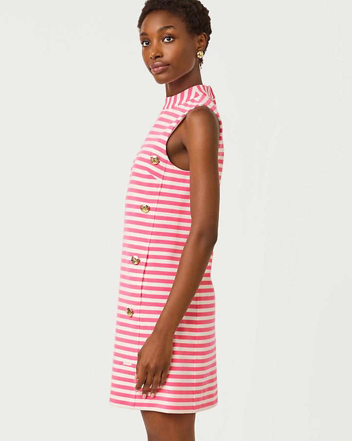 open lace back dress 0 / Roxie Pink Harbor Stripe main image 0