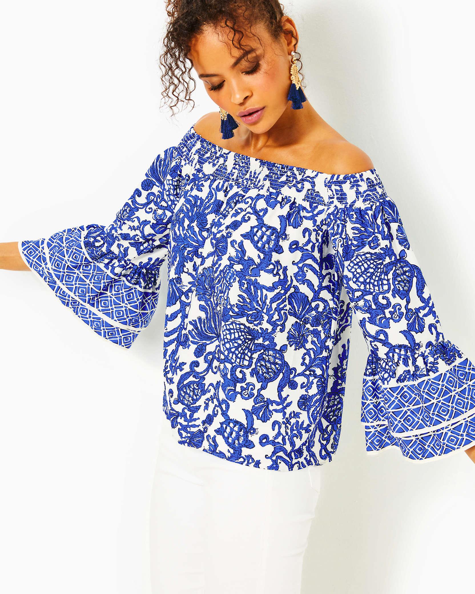 Lilly pulitzer off the shoulder outlet top