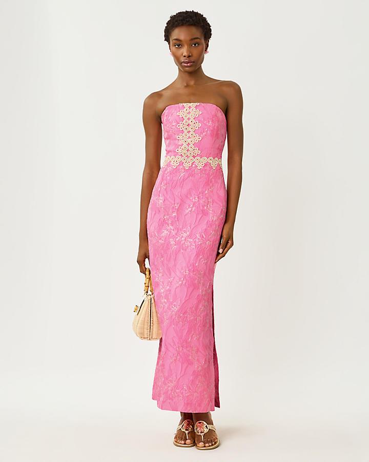 lilly pulitzer silk maxi dress Marleigh Stretch Maxi Shift Dress