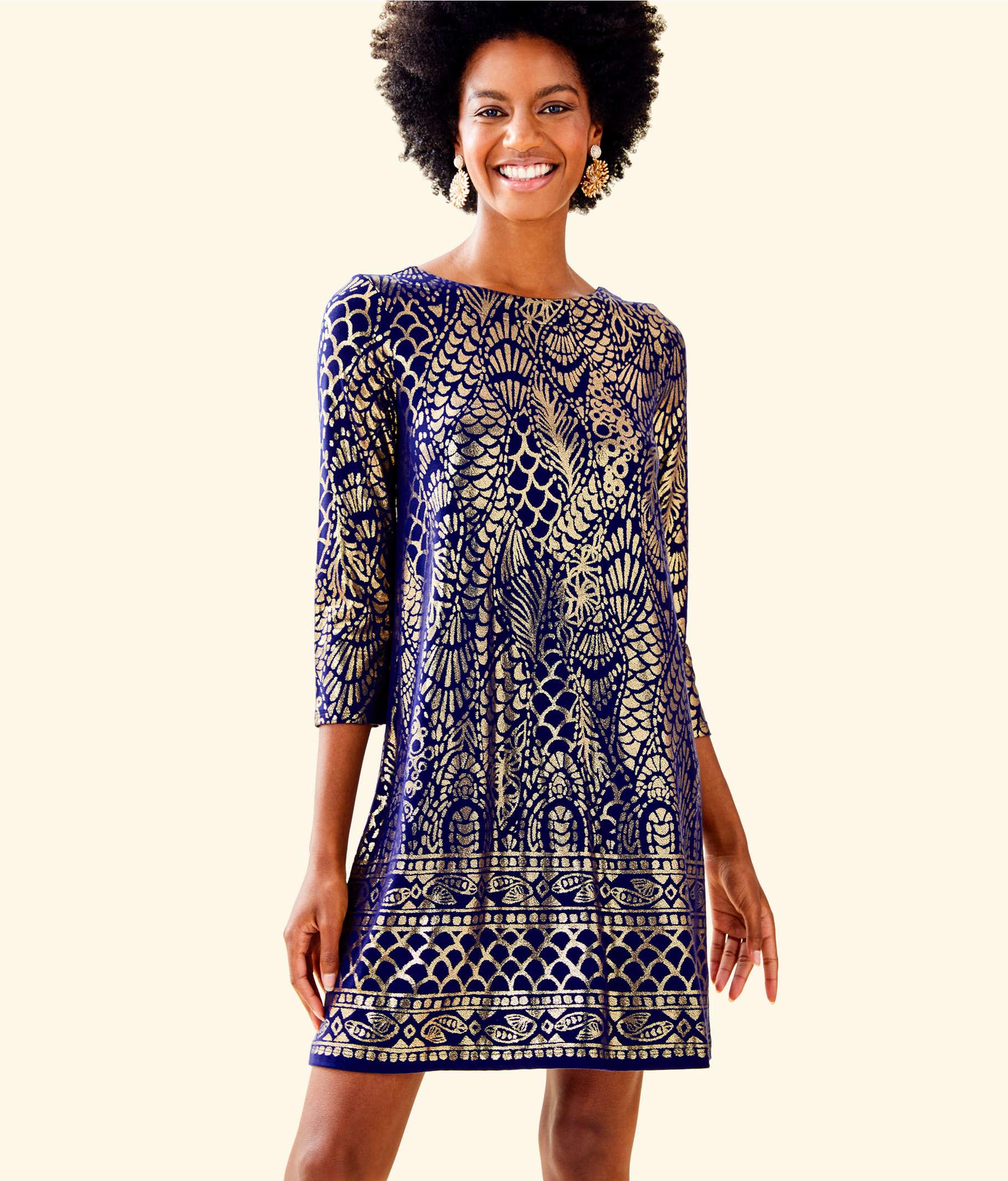lilly pulitzer metallic dress