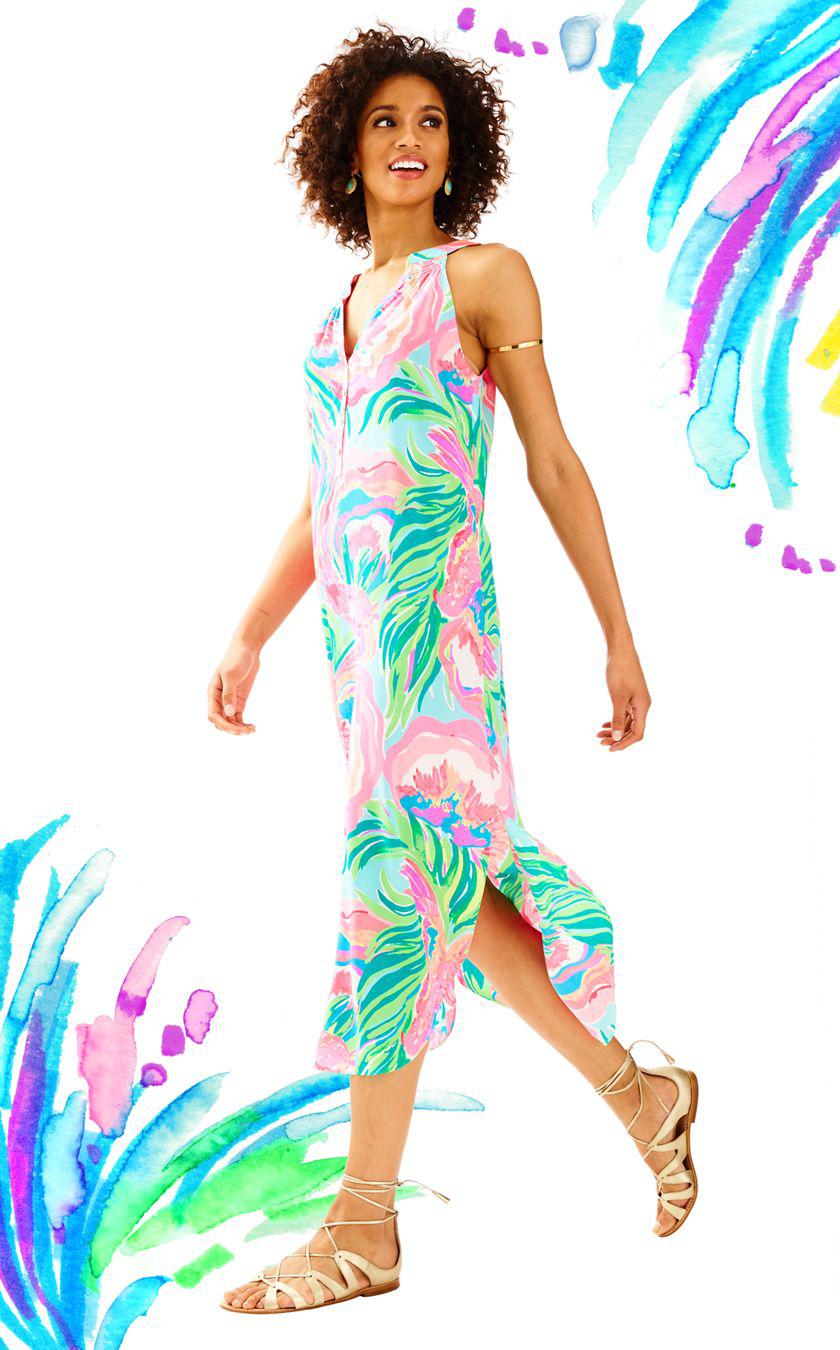 lilly pulitzer bailey silk midi dress