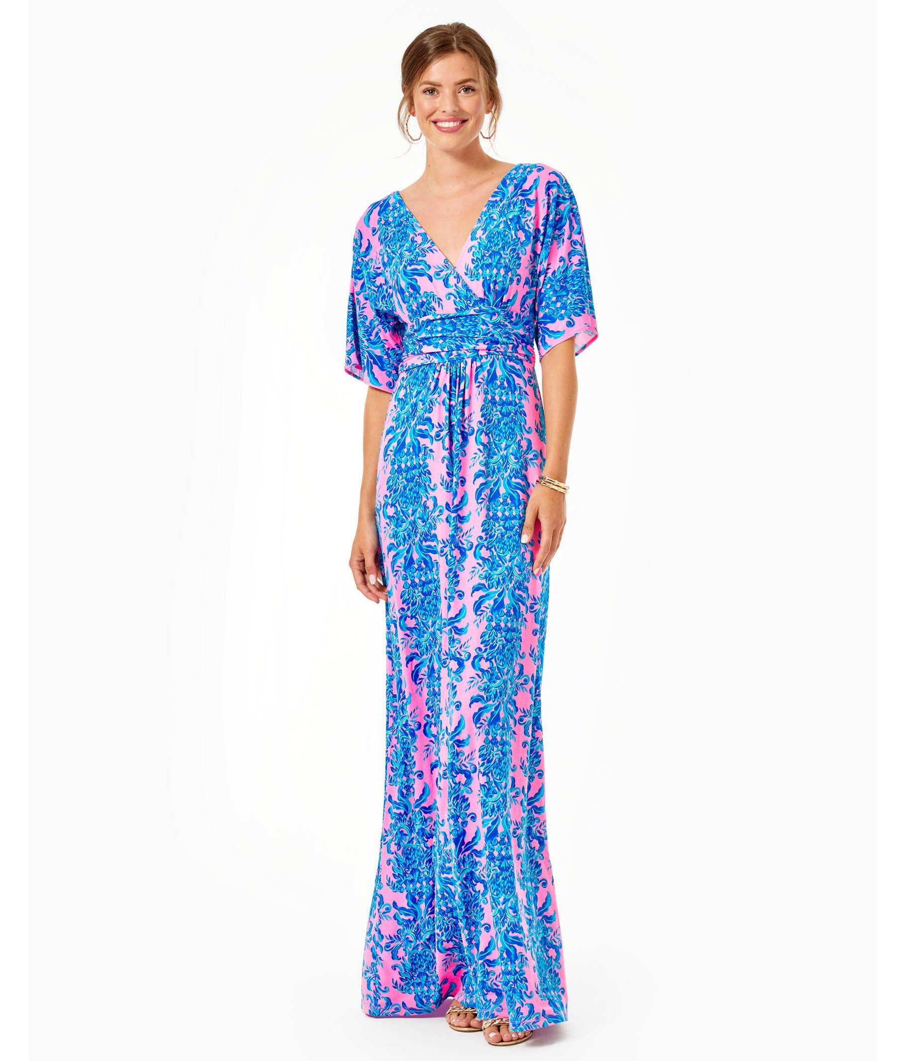Lilly Pulitzer Synthetic Parigi Maxi Dress in Blue - Lyst
