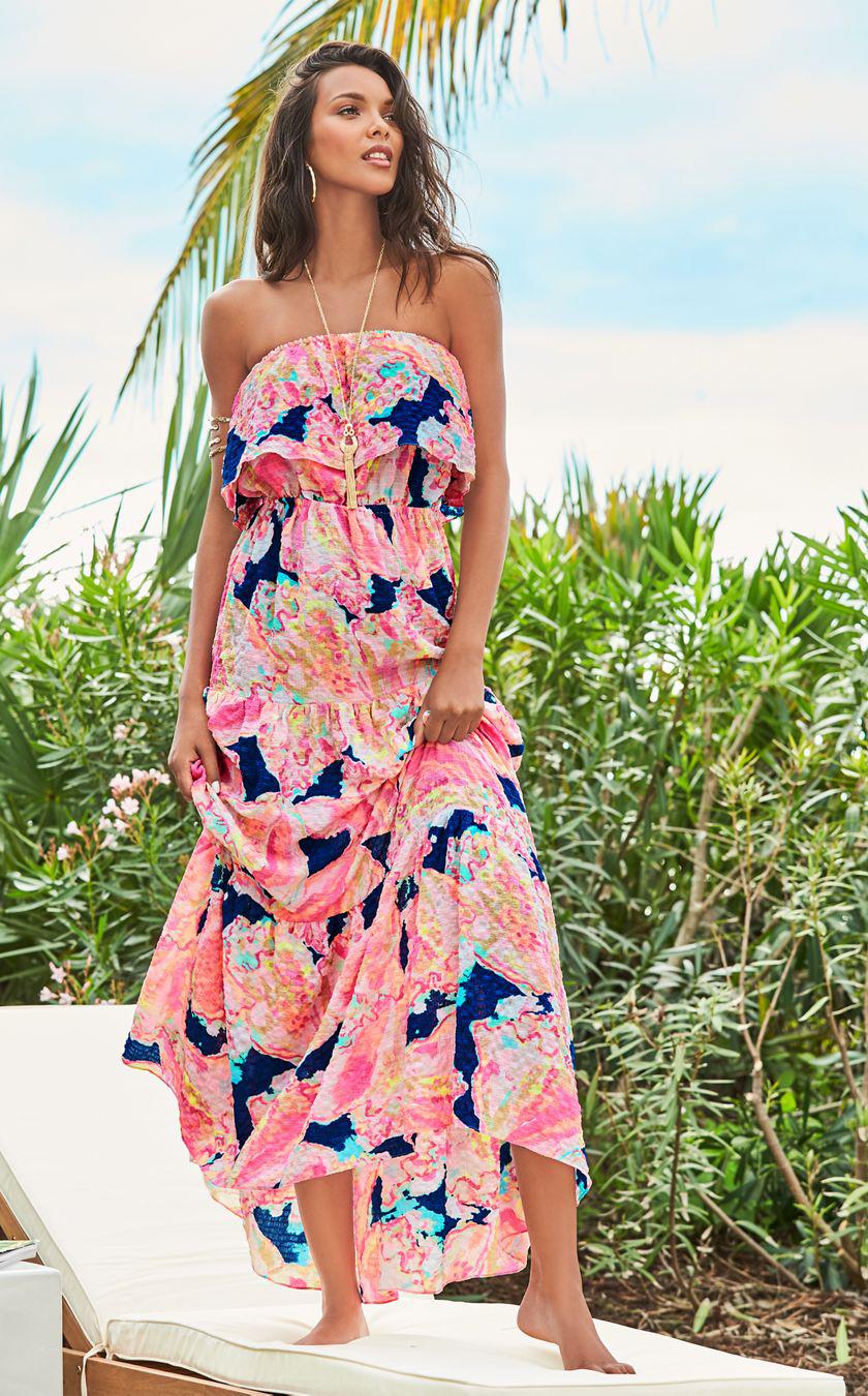 Lilly Pulitzer Chiffon Caridee Maxi Dress Lyst