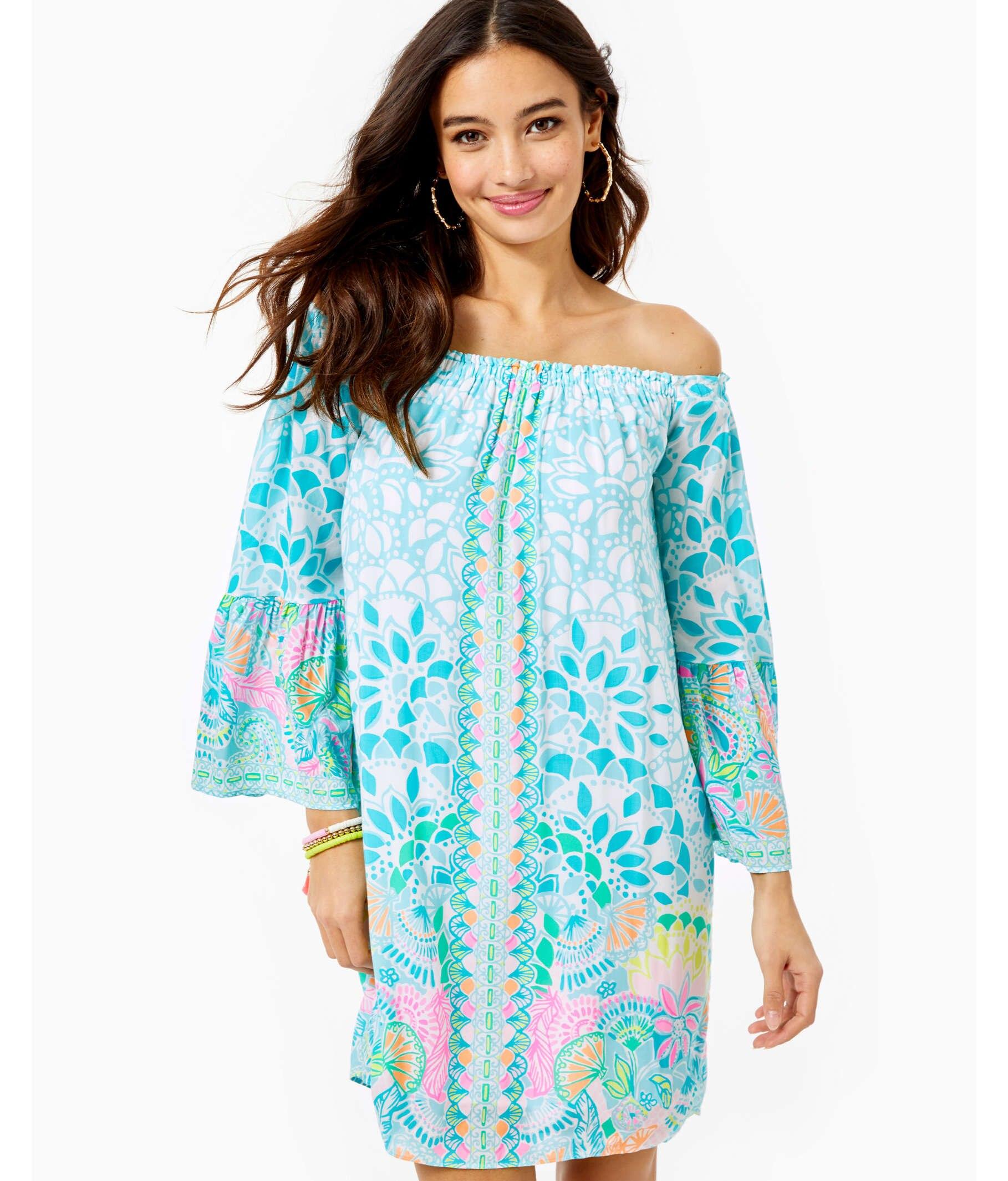 Lilly Pulitzer Nevie Offtheshoulder Dress in Blue Lyst