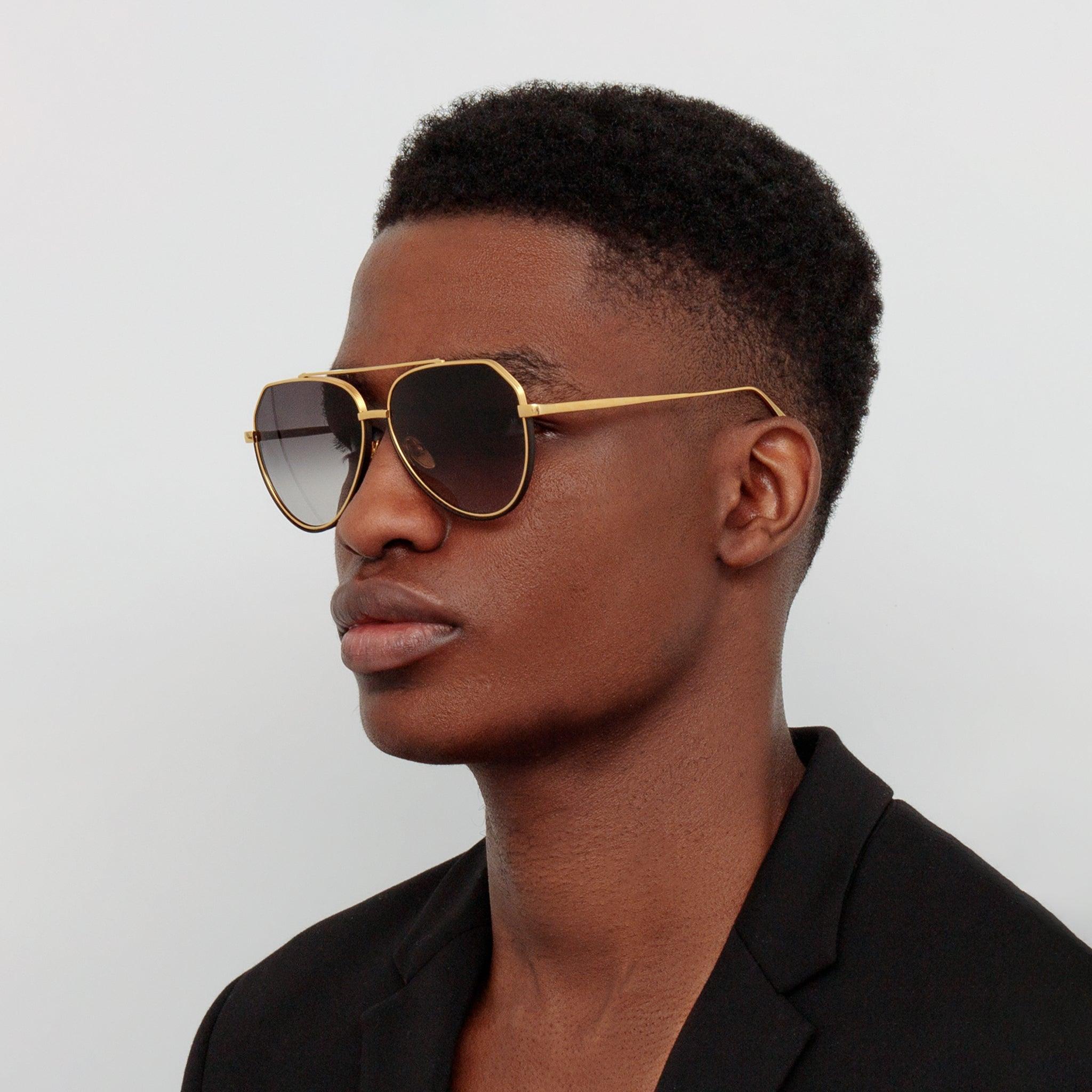 Brown aviator sunglasses on sale