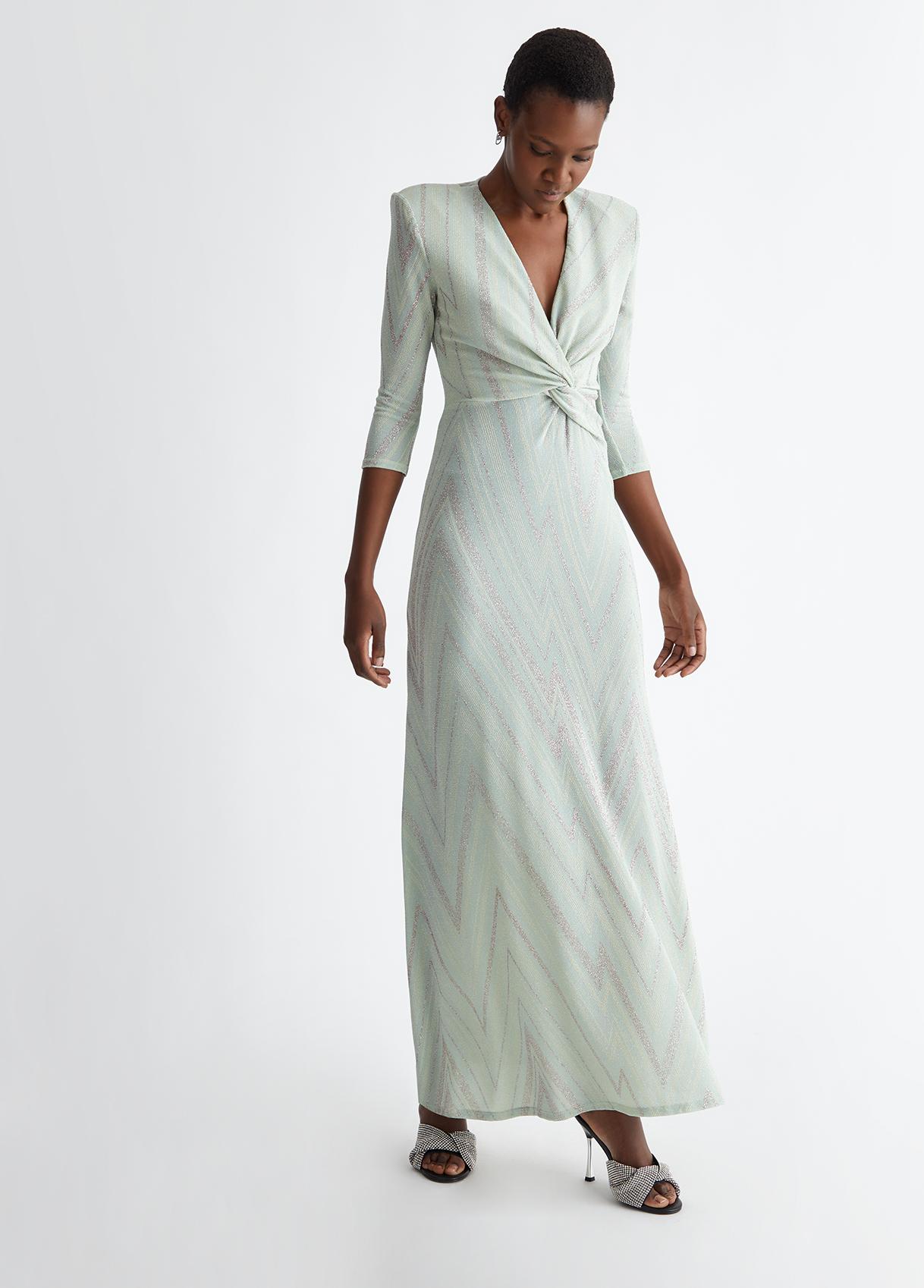 Liu Jo Robe Chevrons De Ceremonie Liu Jo en coloris Blanc Lyst