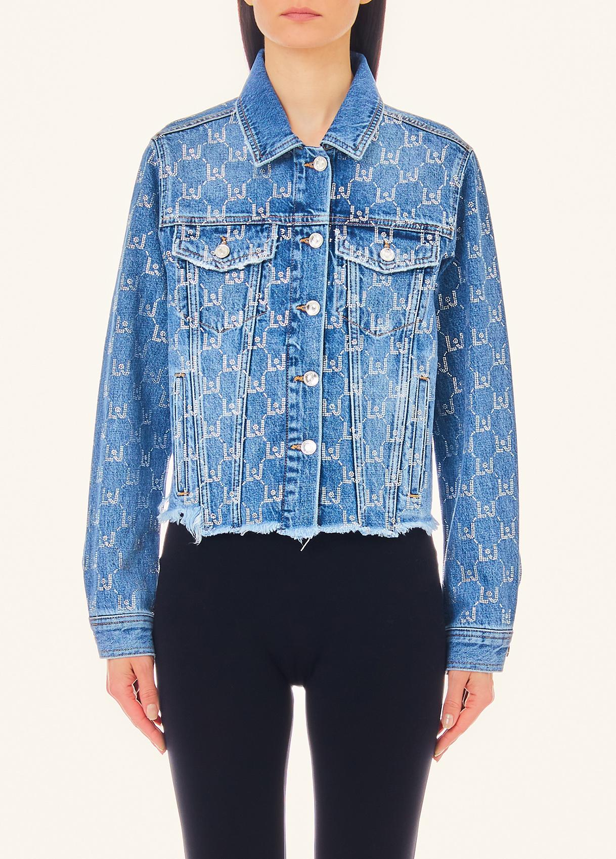 Liu Jo Veste En Toile Denim Avec Logo Et Strass Liu Jo en coloris
