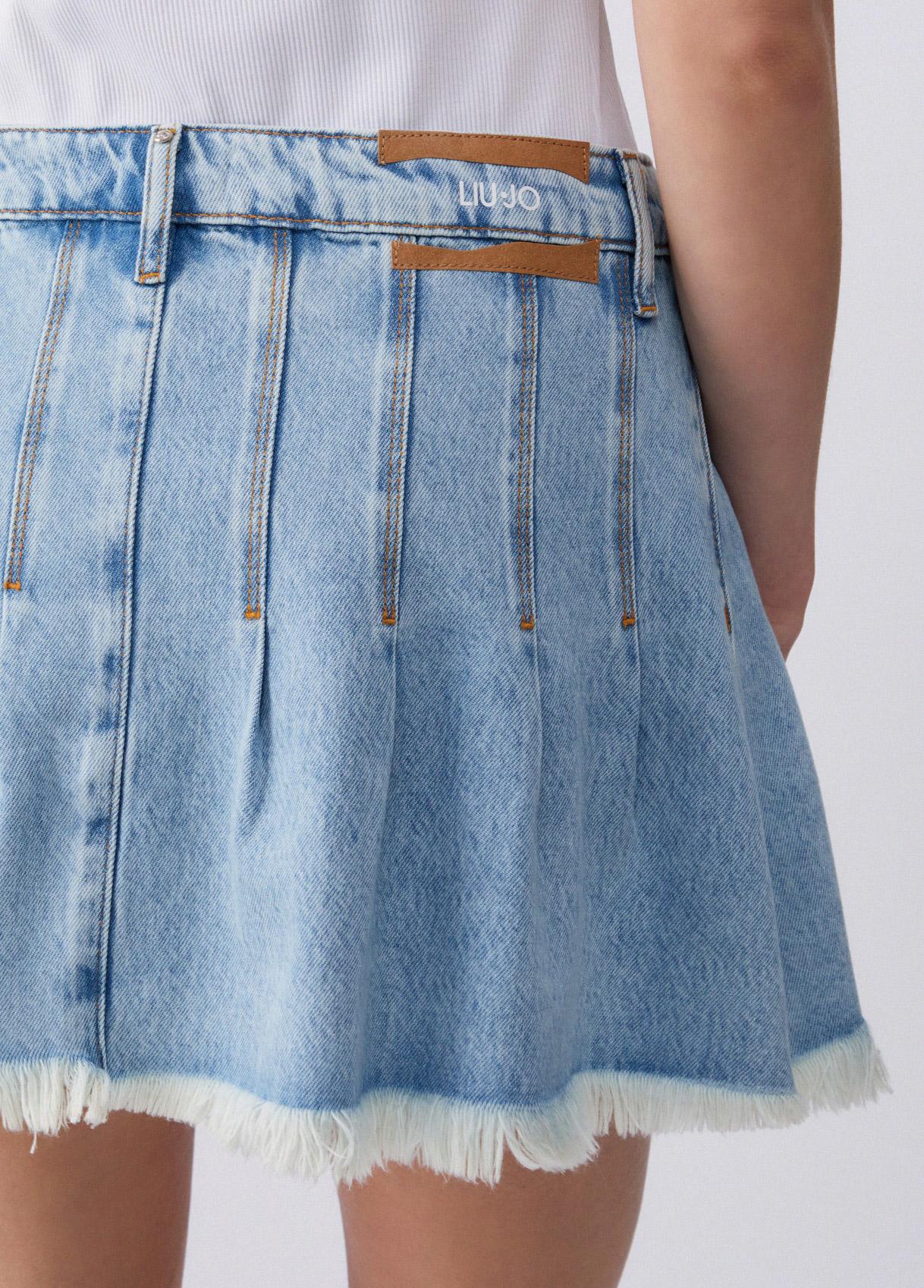 Jupe Mini Jean Patchwork Liu Jo - Taille L - Bleu Lightwash - Occasion Très Bon état