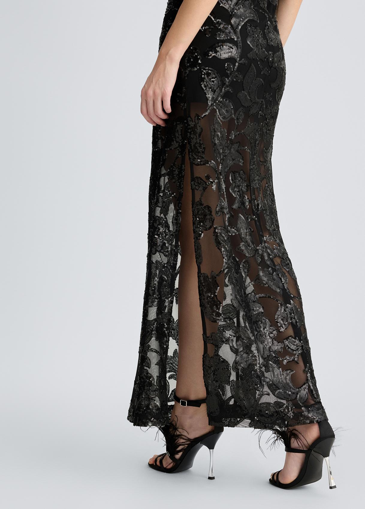 Liu Jo Vestito Nero Pizzo Lungo Liu Jo Vestito Pizzo Online