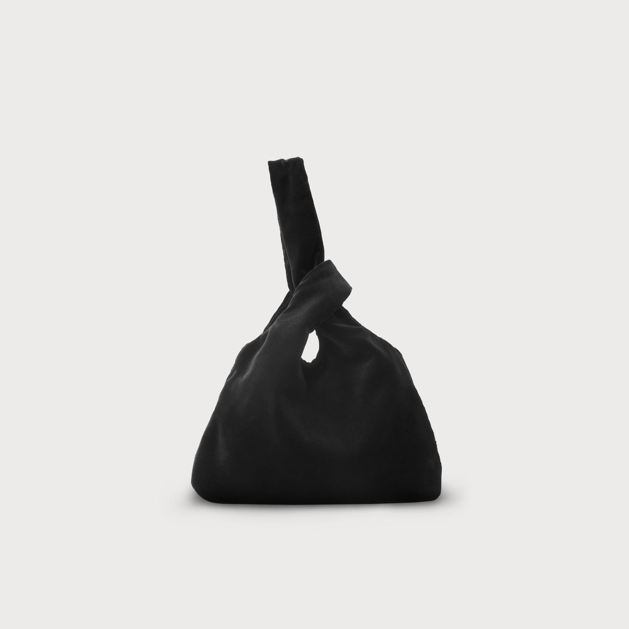 Lyst L K Bennett Taylor Black Velvet Knot Bag In Gallery Previously Sold At L K Bennett