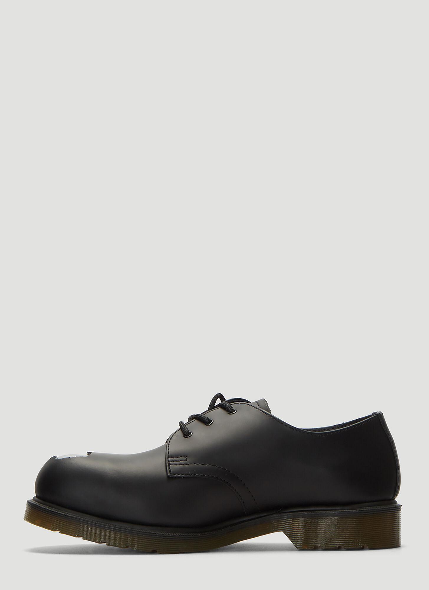 Raf Simons X Dr. Martens Exposed Steel Toe Shoes in Black for Men | Lyst