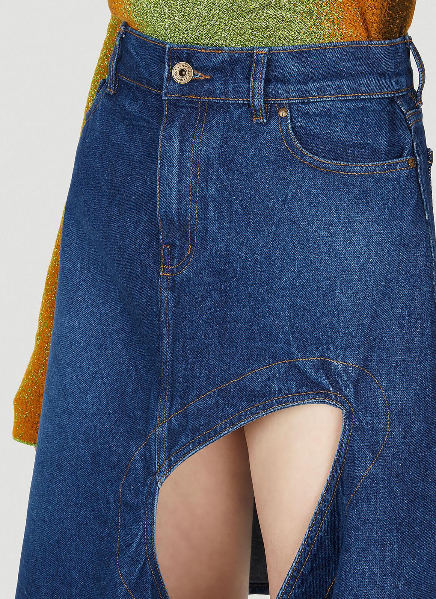 スカート Y/Project Blue Cutout Midi Skirt Y/Project Blue Cutout Midi Skirt Y/Project