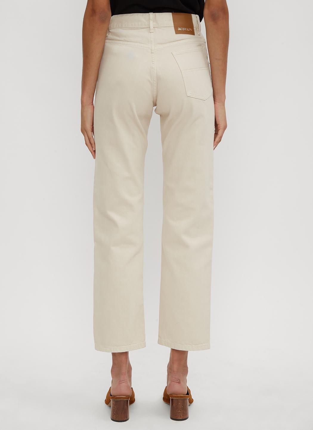 Jacquemus Denim Le Jean Straight Leg Jeans In Beige in Natural | Lyst Canada