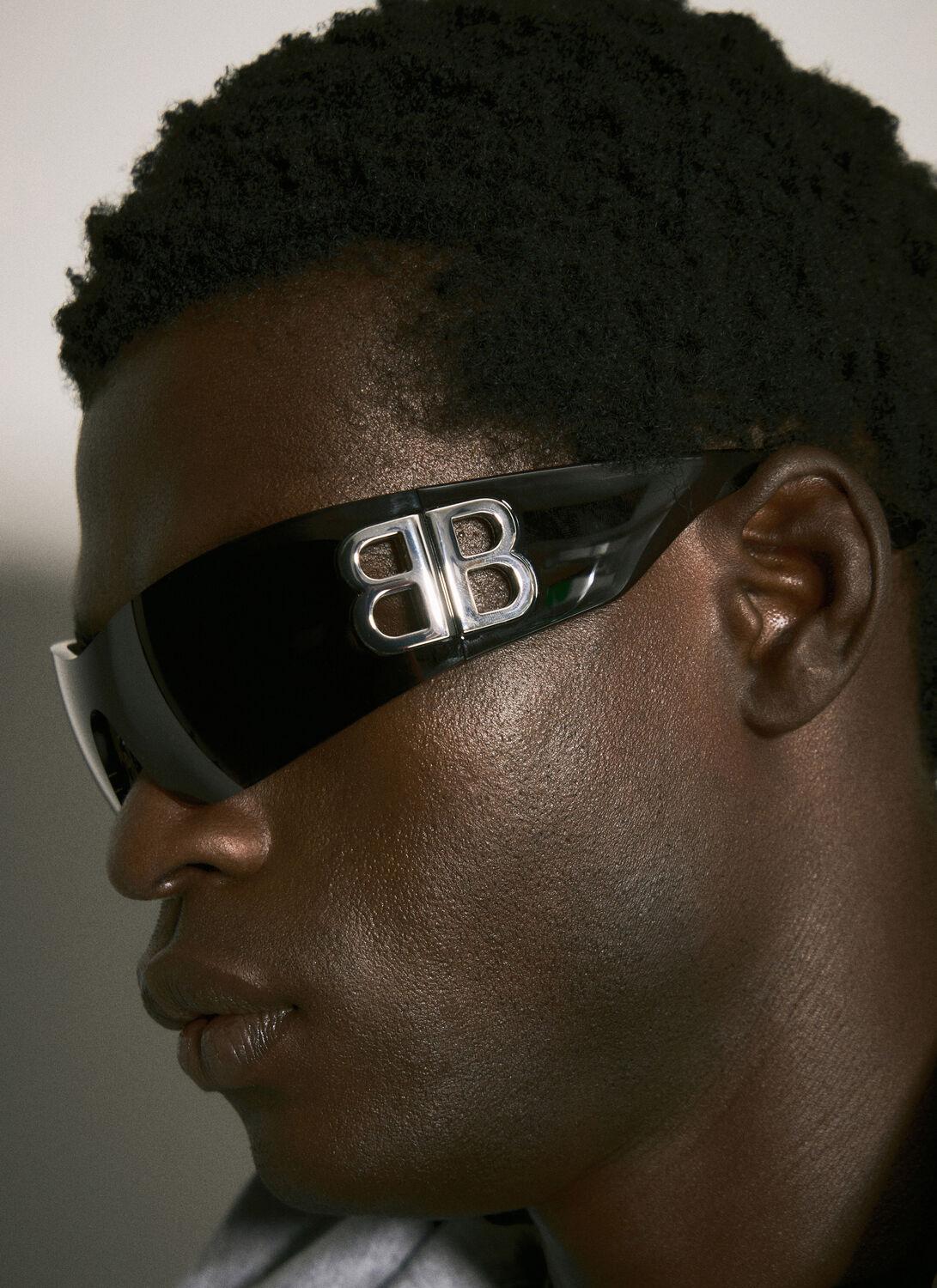 Women's Bossy Mask Sunglasses in Black | Balenciaga US
