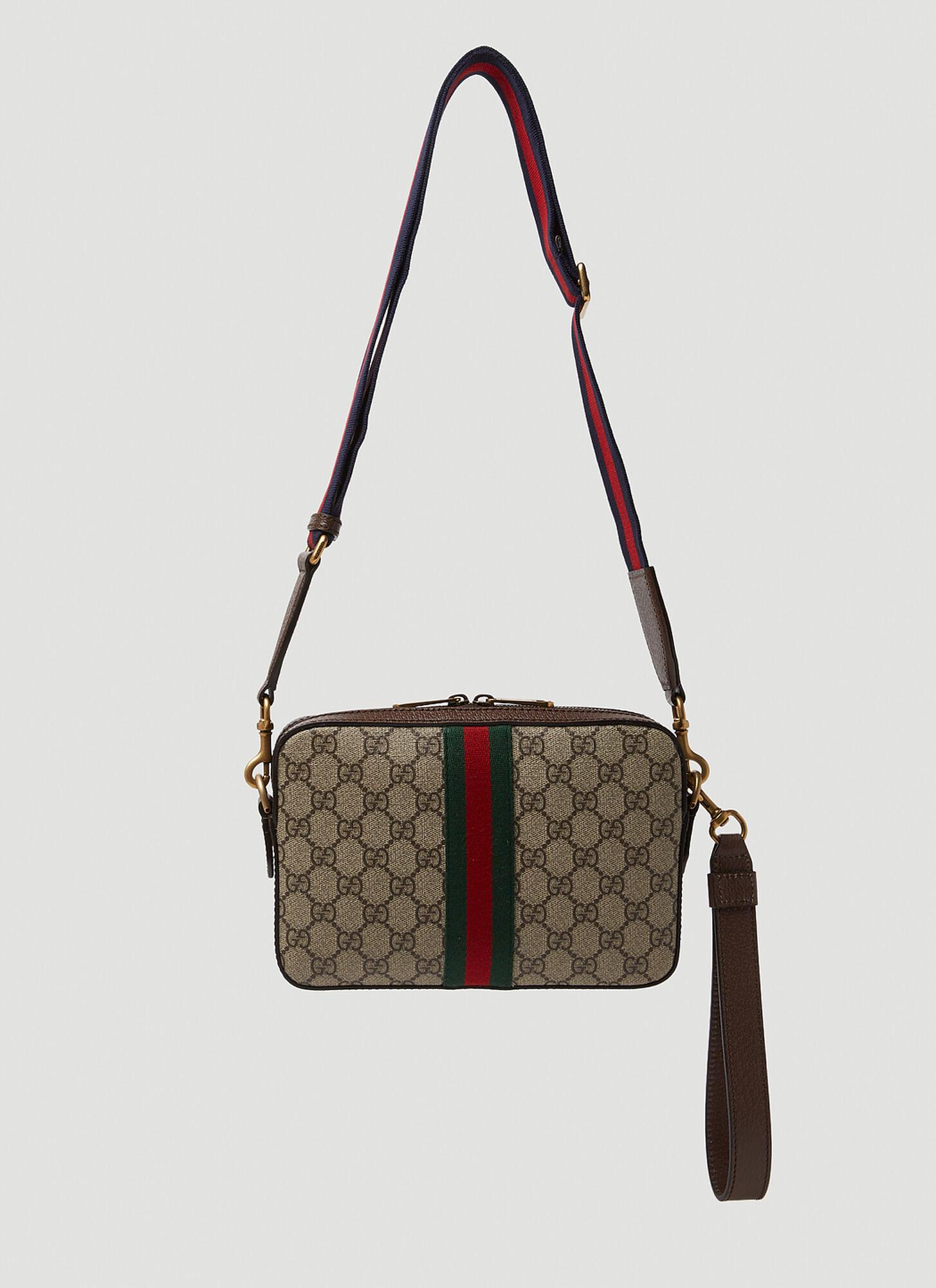 Gucci Ophidia Square Shoulder Bag in Brown