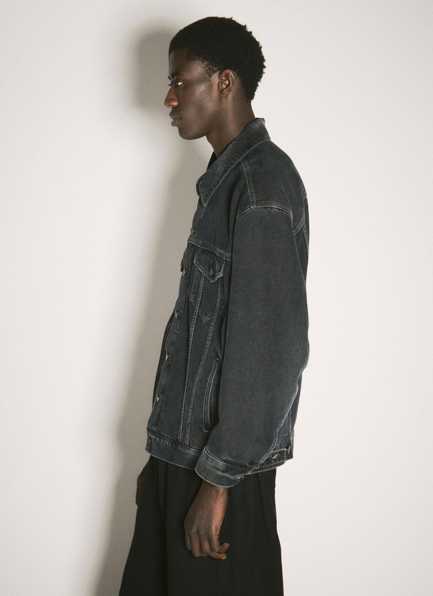 Saint Laurent Oversized Denim Jacket in Grey for Men Lyst UK