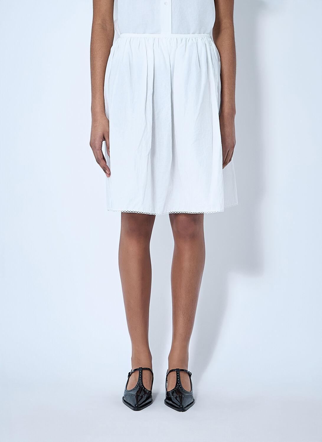 Miu Miu Floral Poplin and Jersey Skirt - Bergdorf Goodman