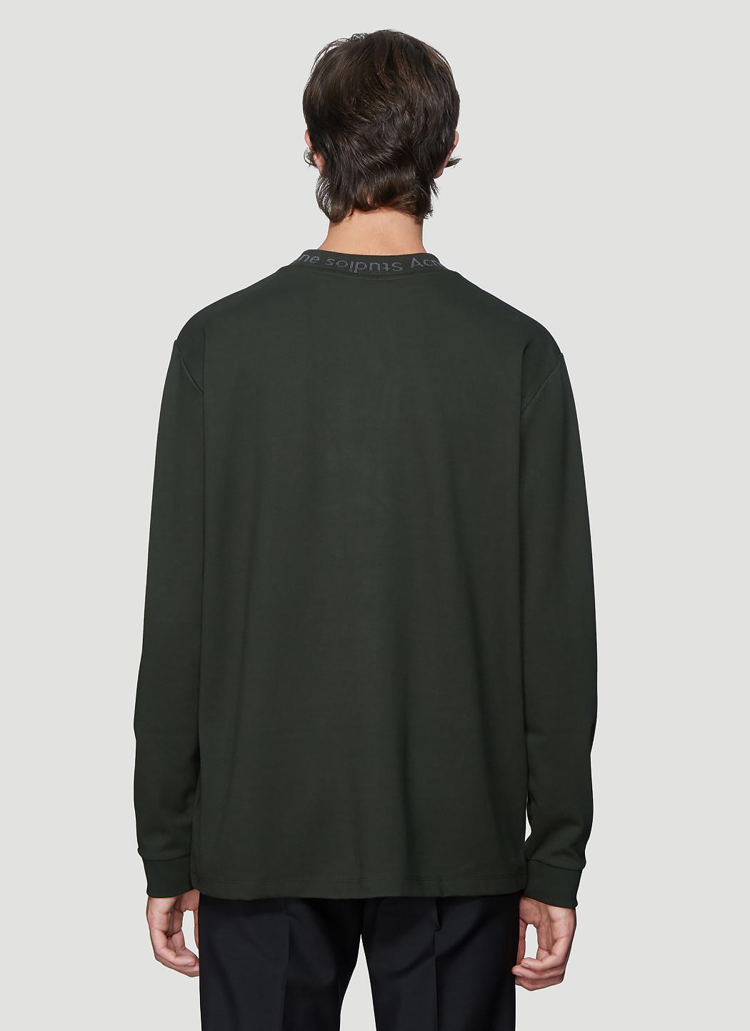 acne logo neck t shirt