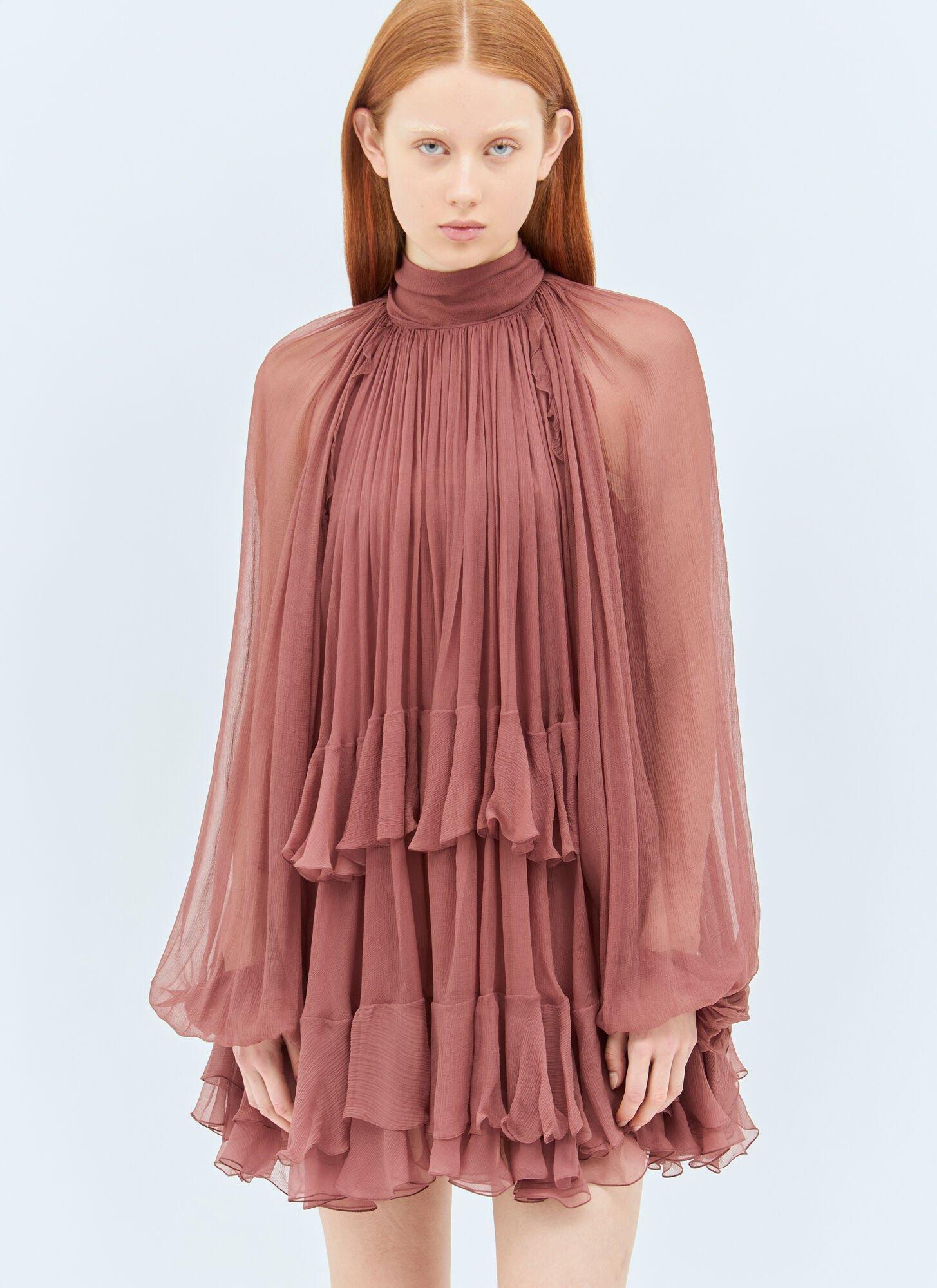 Chloé Chloã Mini Cape Dress in Red | Lyst Canada