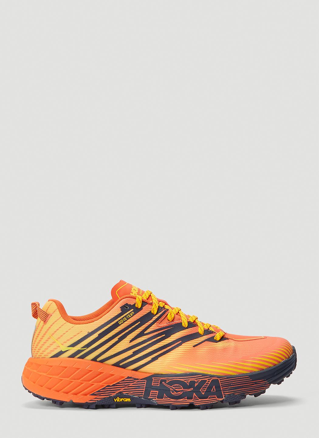 Hoka One One Rubber Speedgoat 4 Gtx Sneakers in Orange for Men Lyst