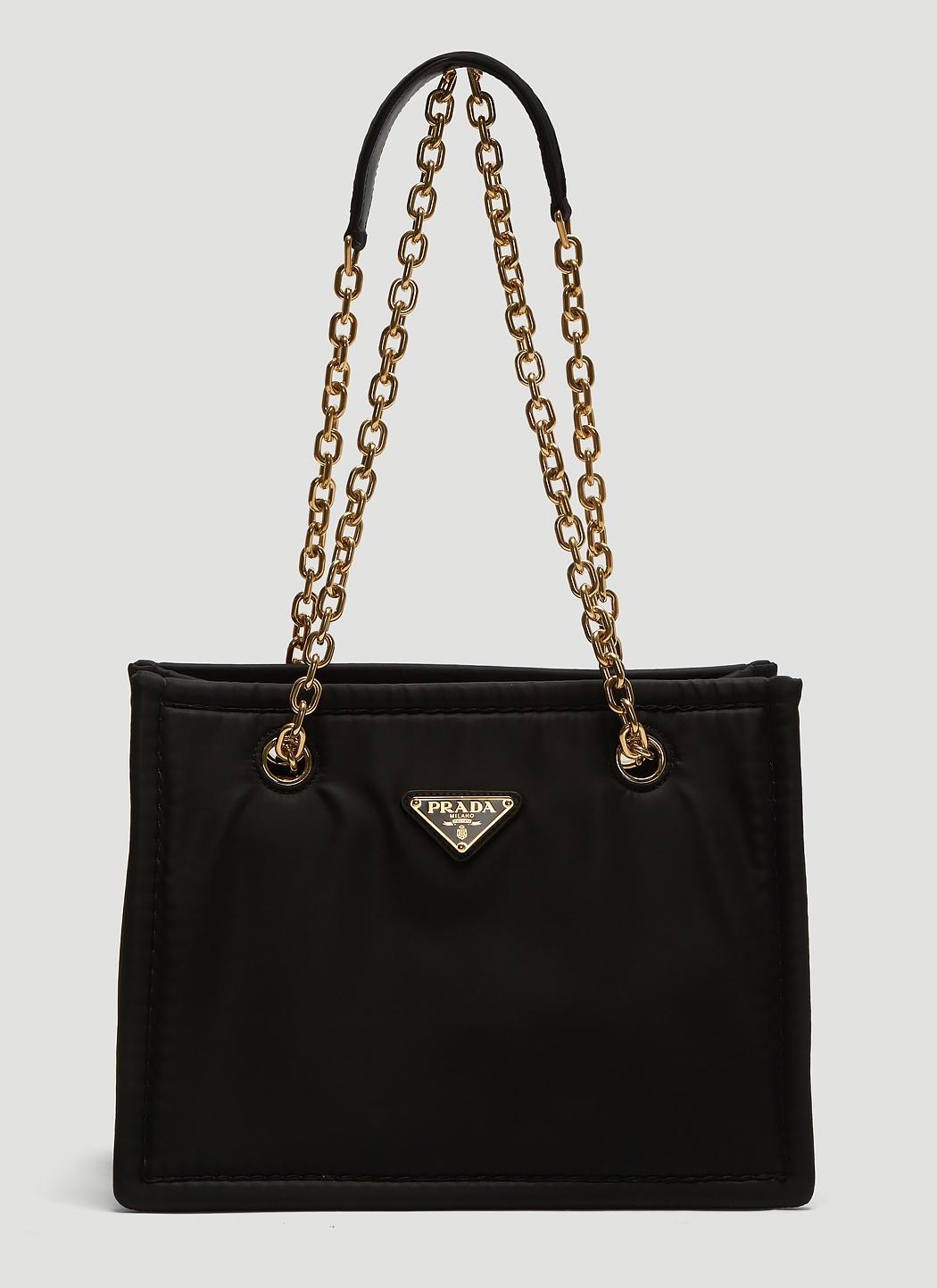 Prada Synthetic Nylon Chain Bag In Black Lyst