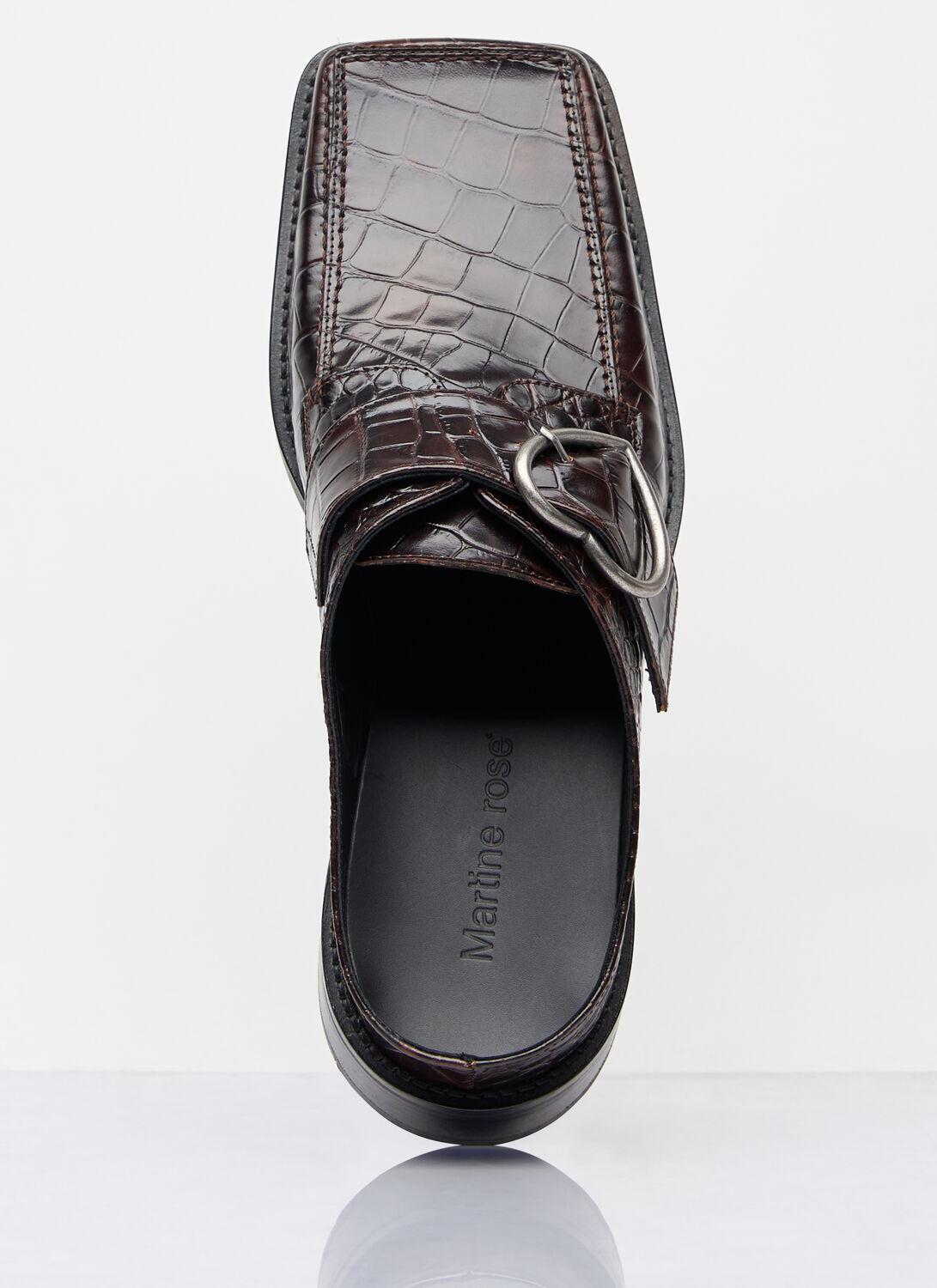 Martine Rose Square Toe Buckle Mules in White for Men | Lyst