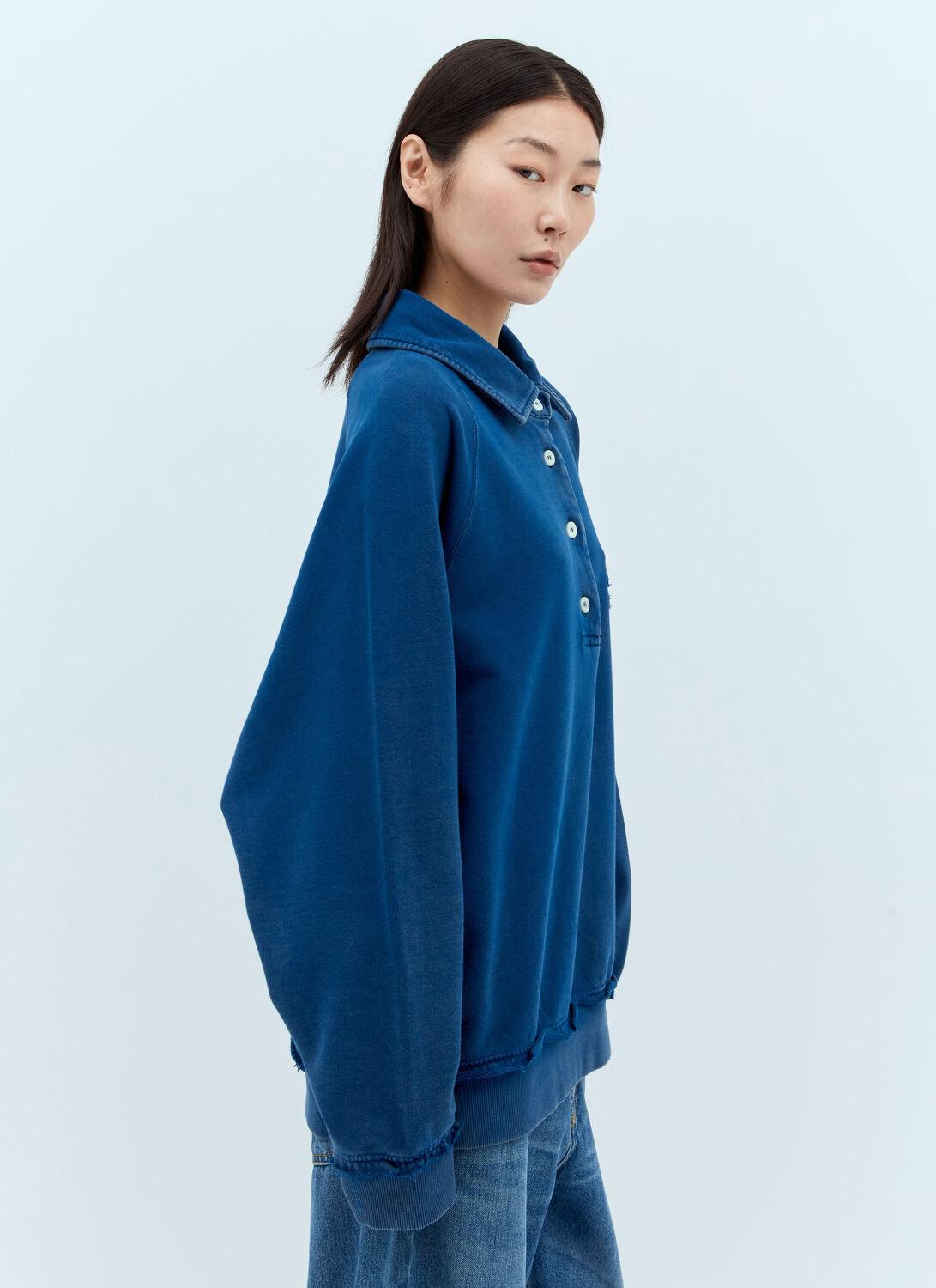 Miu Miu ロゴパッチ ポロスウェットシャツ Miu Miu ロゴパッチ ポロスウェットシャツ | ホワイト | FARFETCH JP