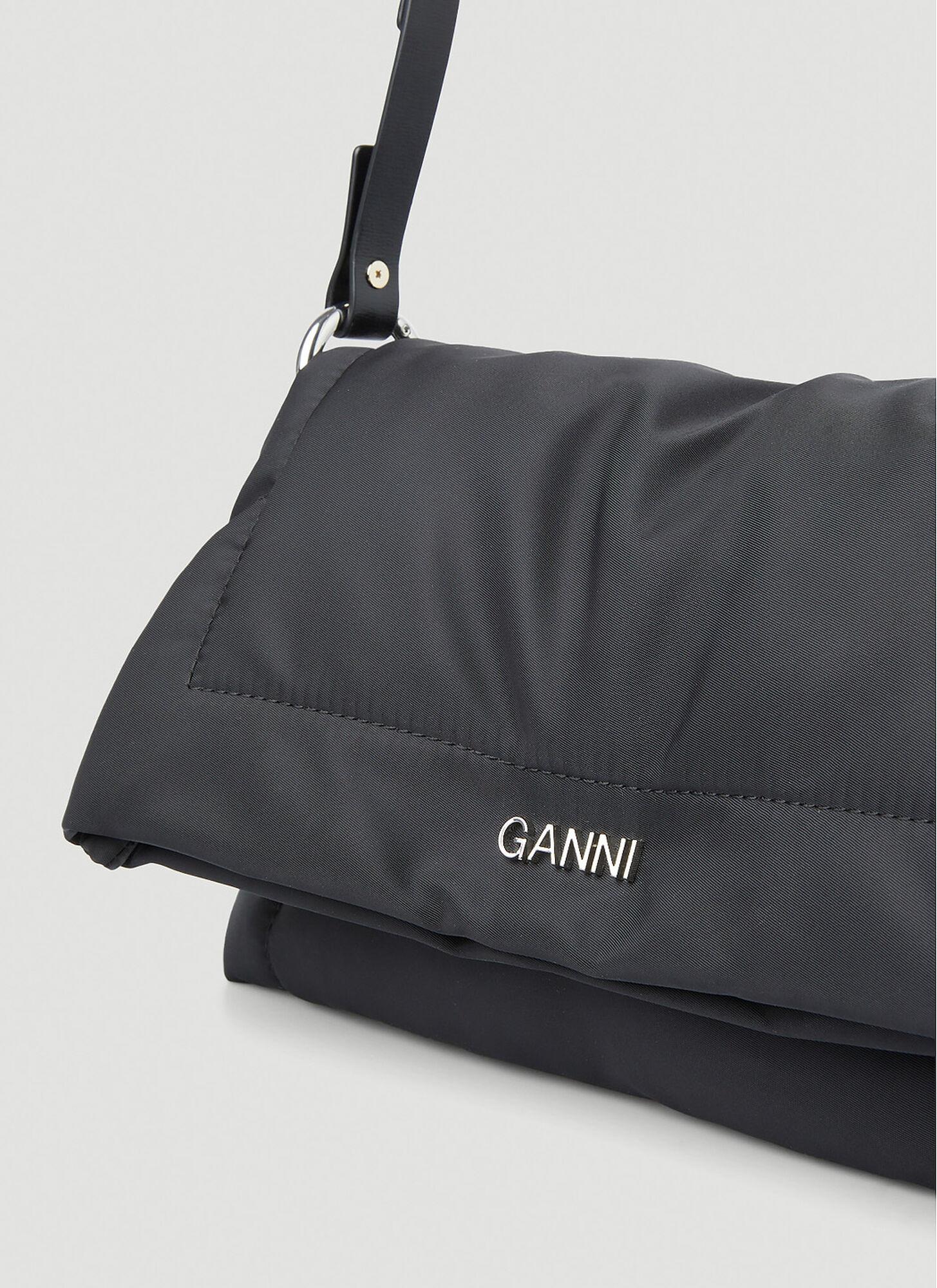 Ganni Pillow Small Flap Over Shoulder Bag in Black | Lyst