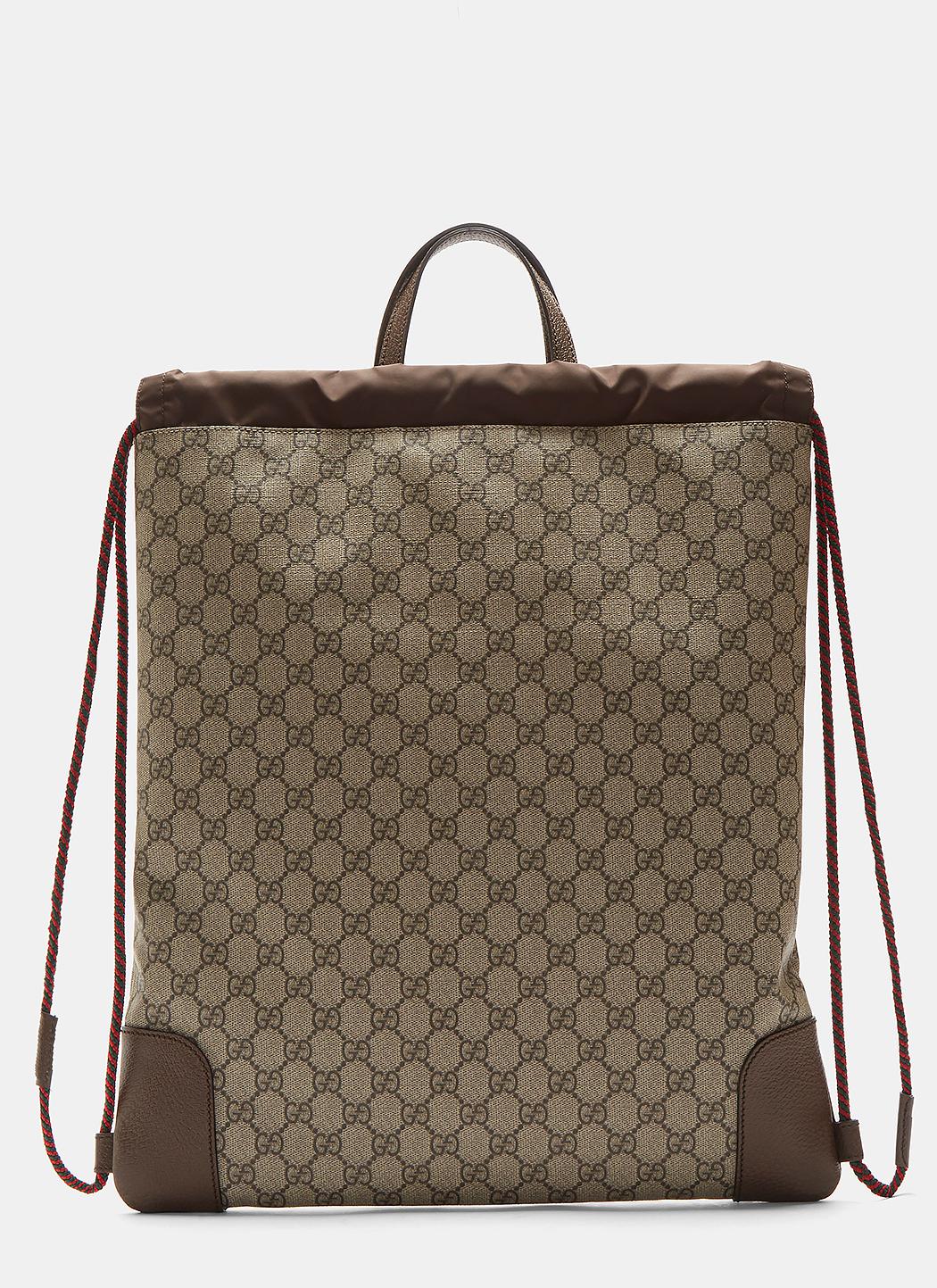 Gucci Courrier Soft Gg Supreme Drawstring Backpack. in ...